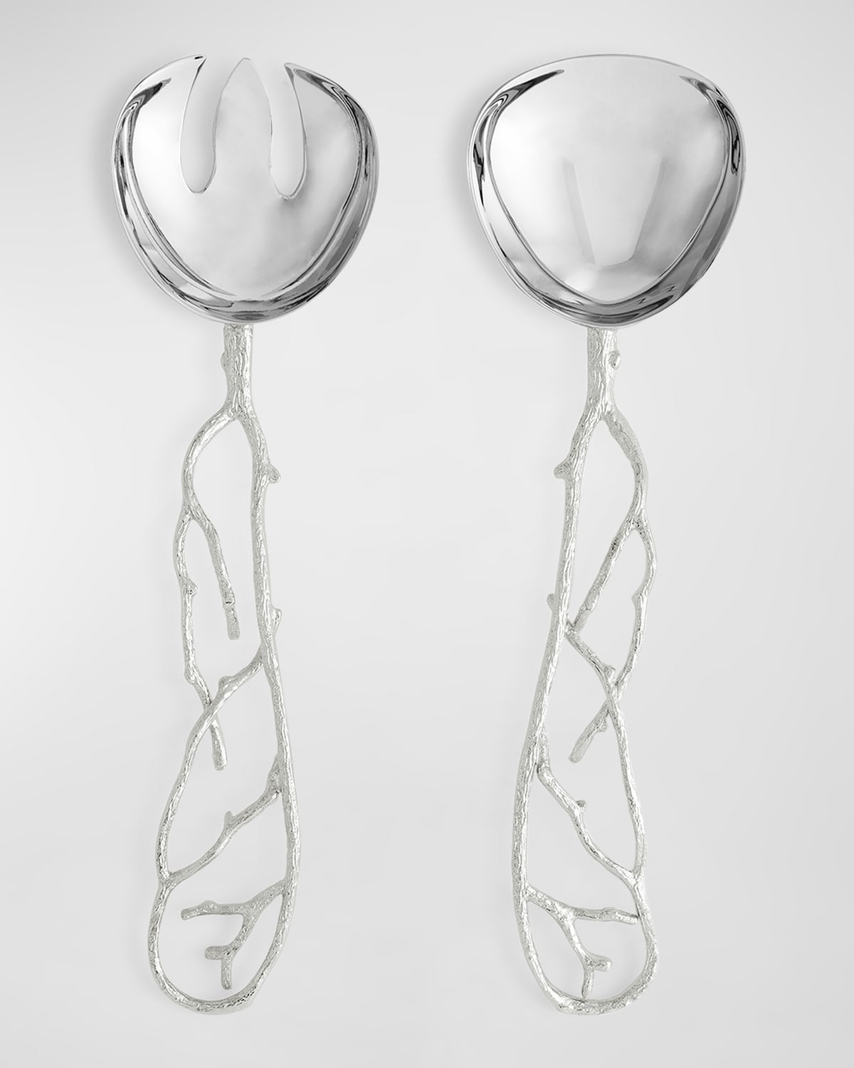 Michael Aram Pomegranate Silver & Gold 2-piece Serving Set In Silver And Gold