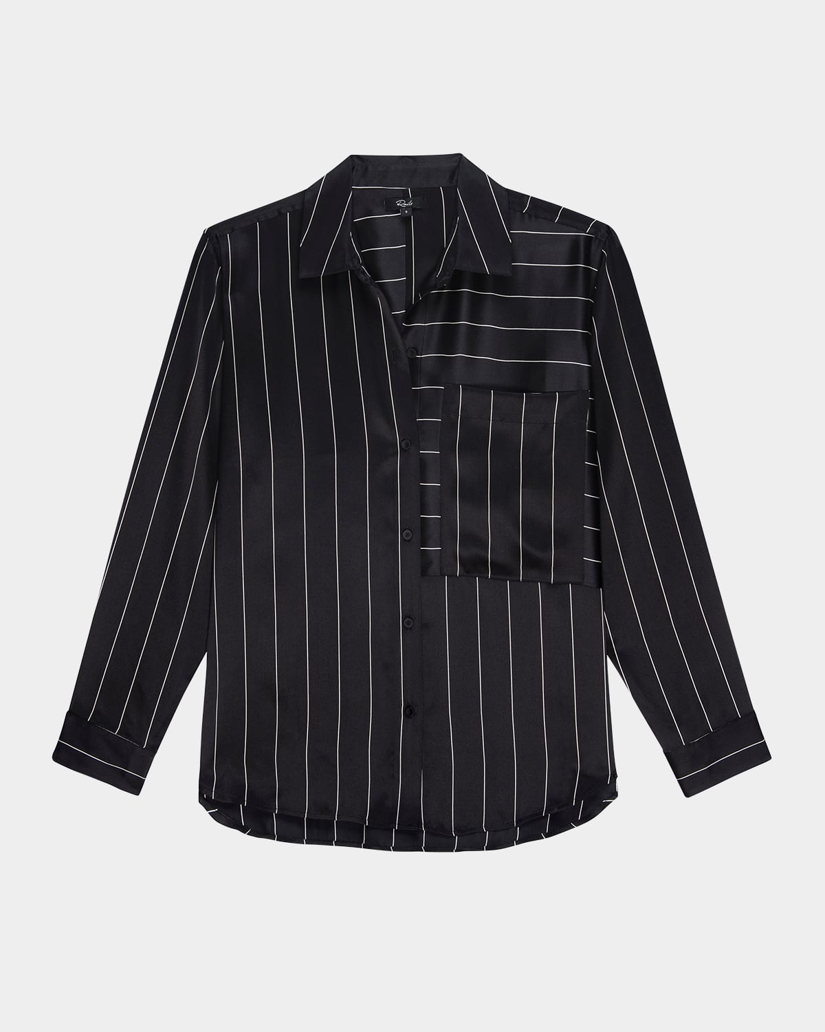 Spencer Striped Silk Blouse