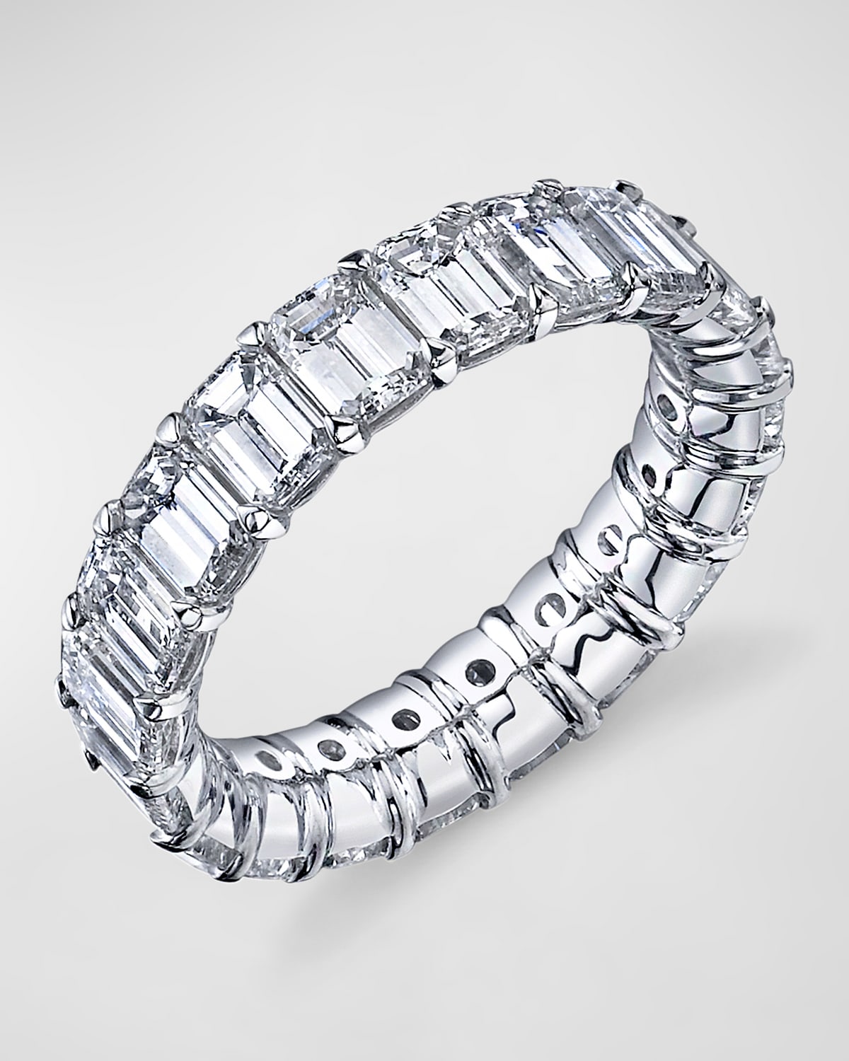 Large Eternity Band with Horizontal Set Emerald Cut Diamonds, 2.00ct