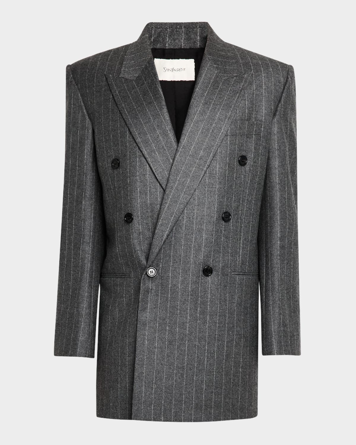 Saint Laurent Men's 6-button Pinstripe Sport Coat In Neromulti