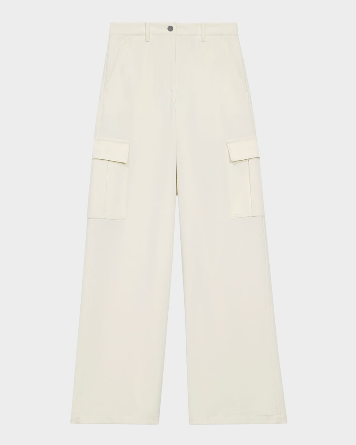 Theory Admiral Crepe Relaxed Cargo Pants In Rice