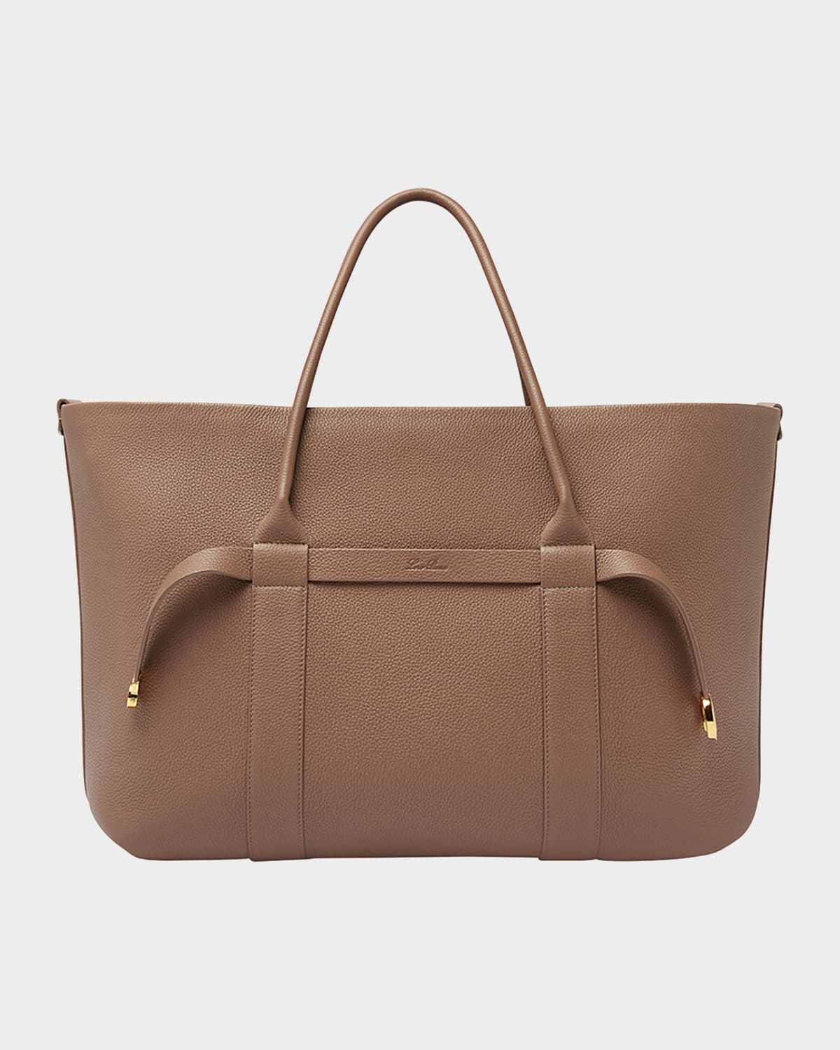 Ghiera Grained Leather & Cashmere Tote Back