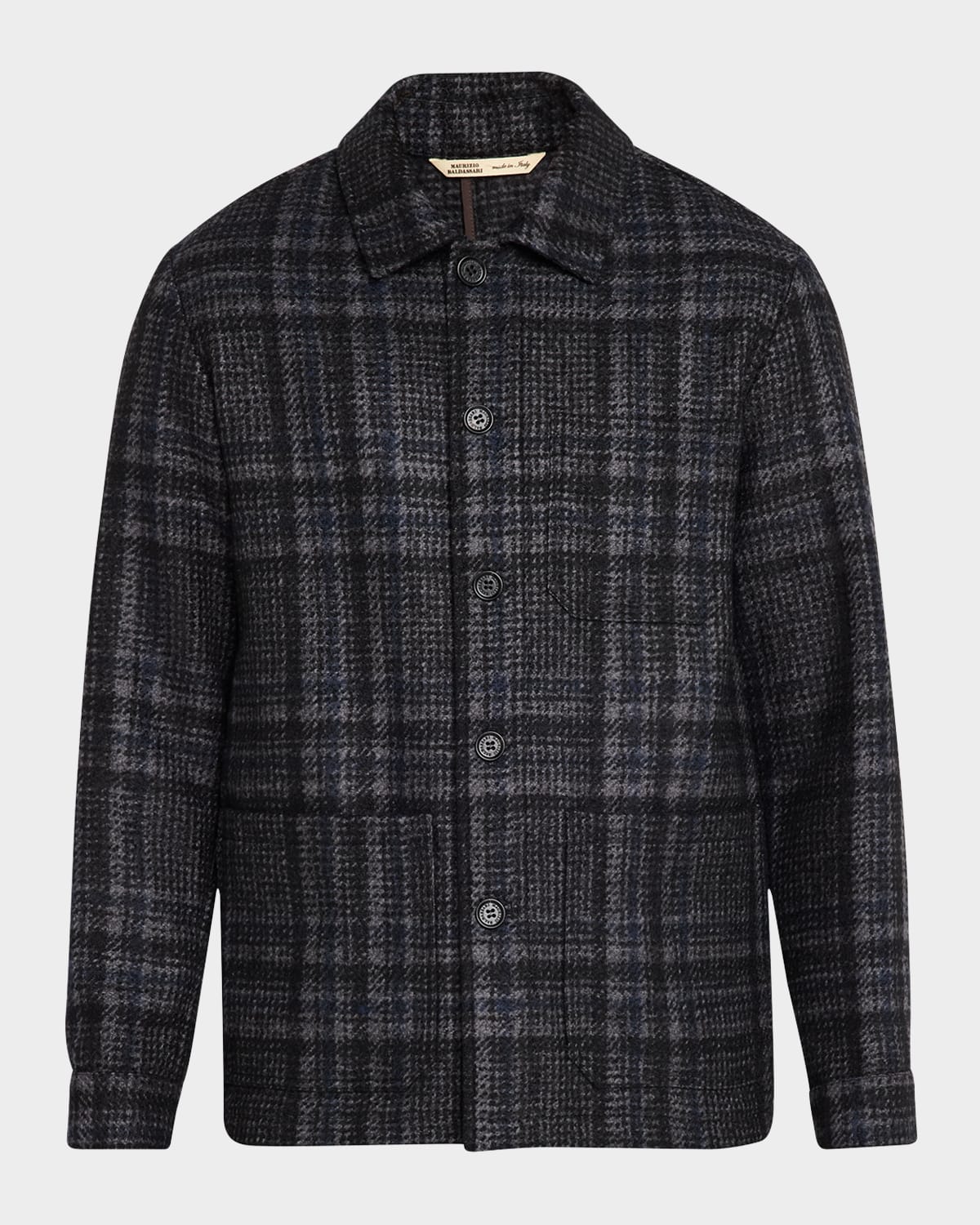 Baldassari Men's Plaid Chore Jacket In Castelrock