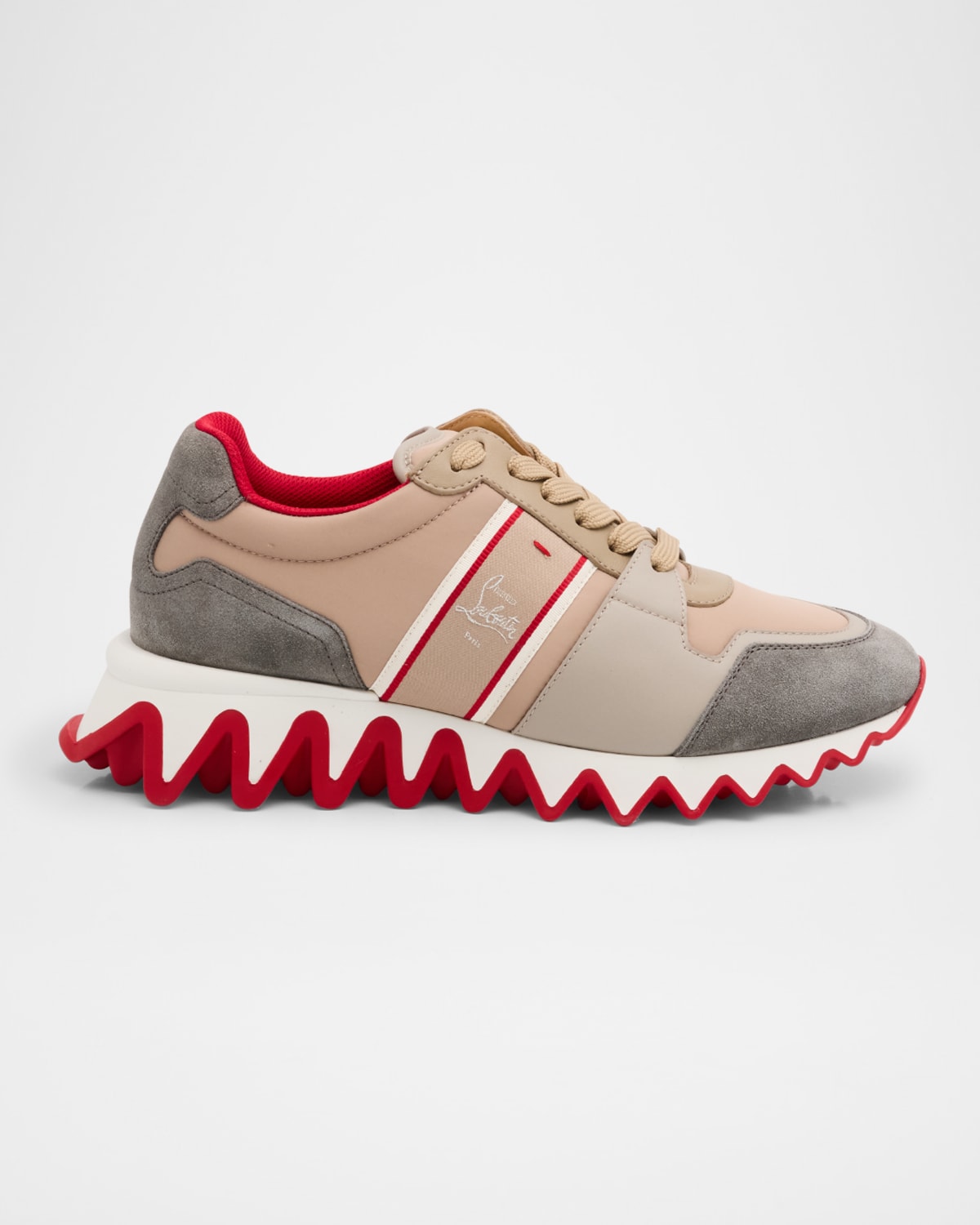 CHRISTIAN LOUBOUTIN NASTROSHARK DONNA CANVAS RUNNER SNEAKERS 
