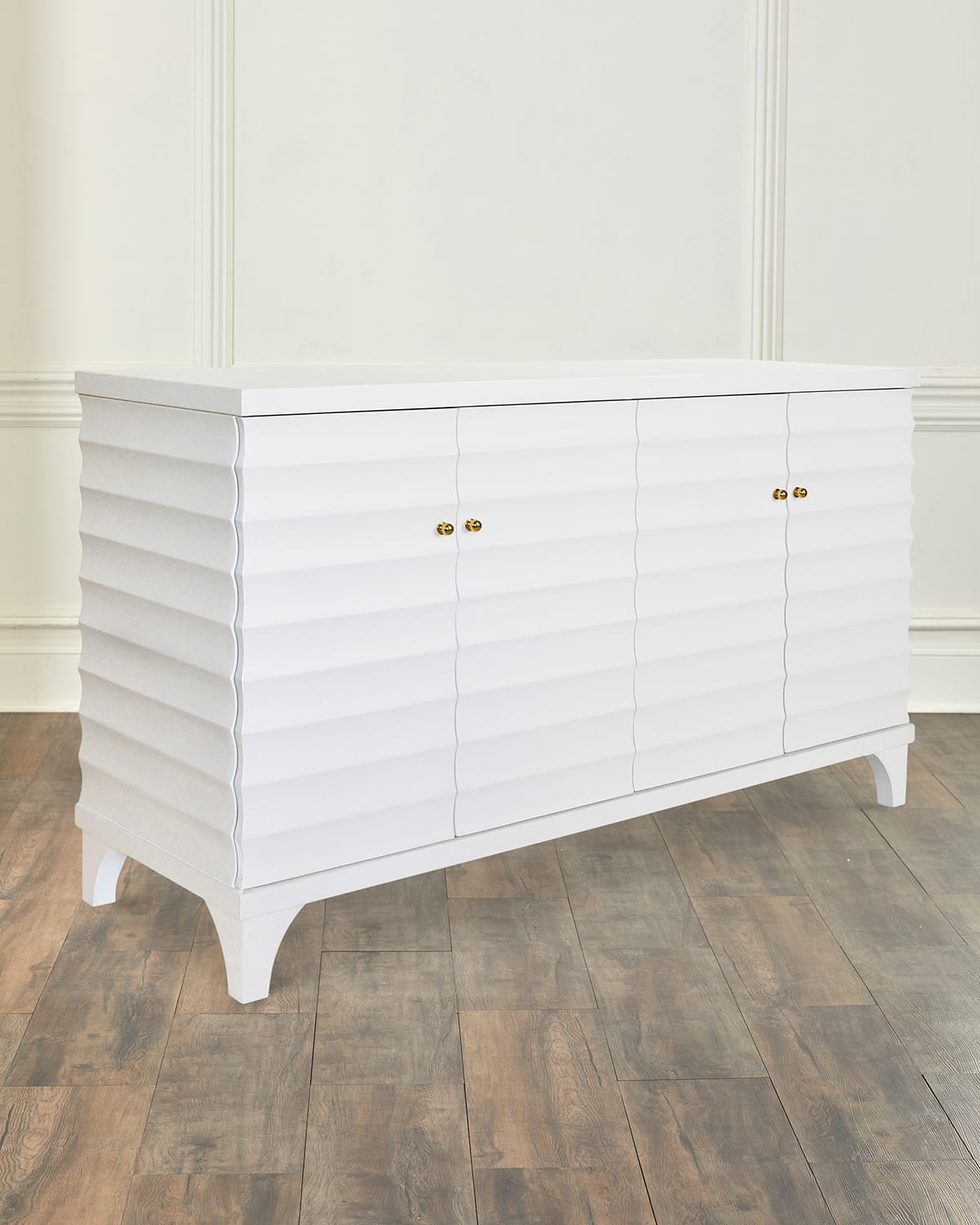 Worlds Away Gates 4-door Buffet In Matte White