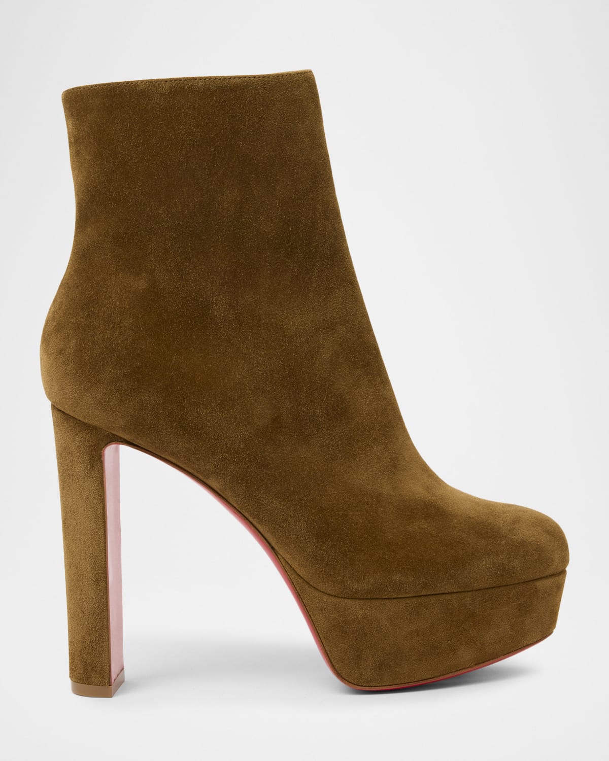 Christian Louboutin 55mm Loo Suede Ankle Booties In Brown