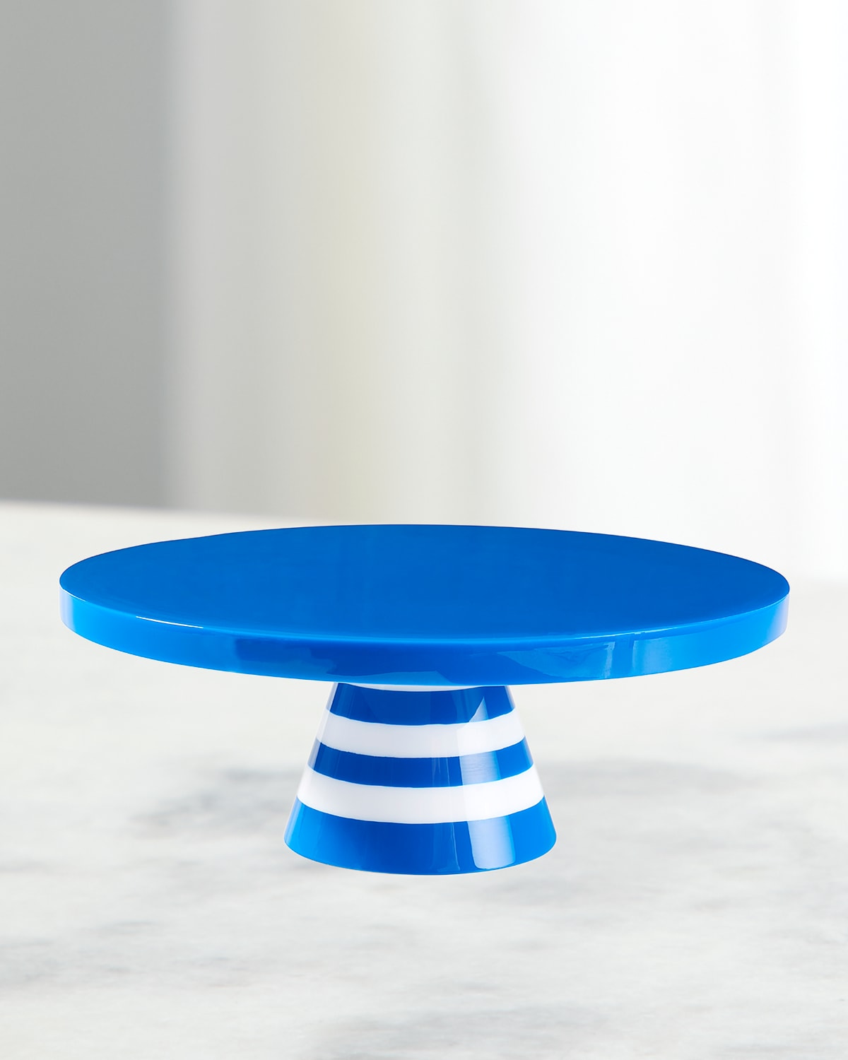 Jonathan Adler Cabana Cake Stand In Blue