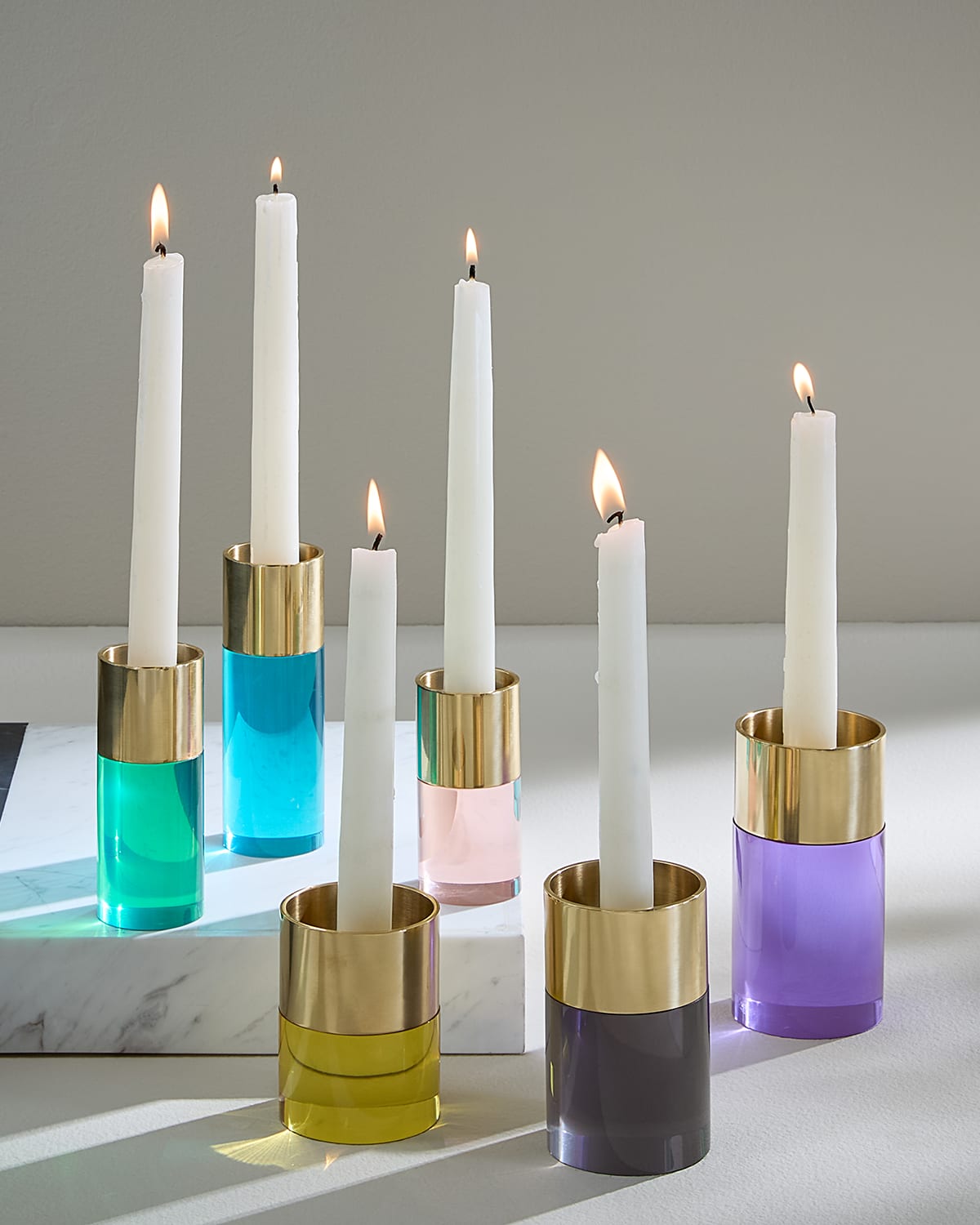 Jonathan Adler Jacques Candle Holder Set In Multi