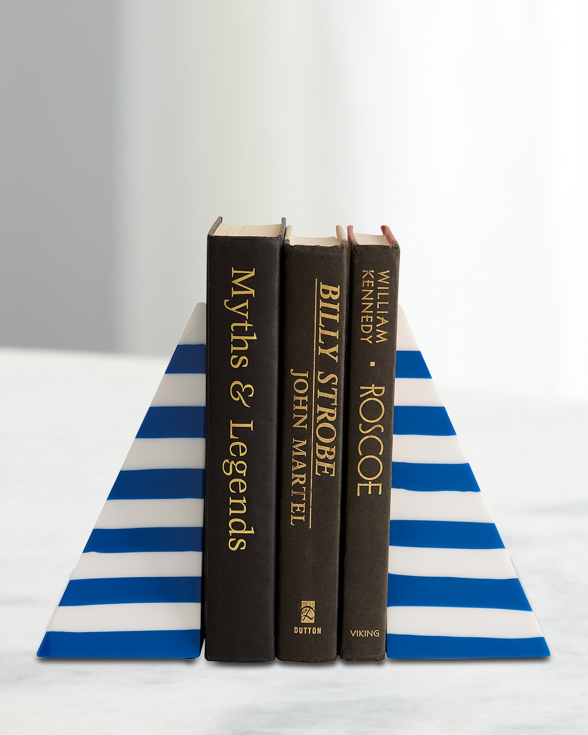 Jonathan Adler Cabana Bookends, Set Of 2 In Bluewhite