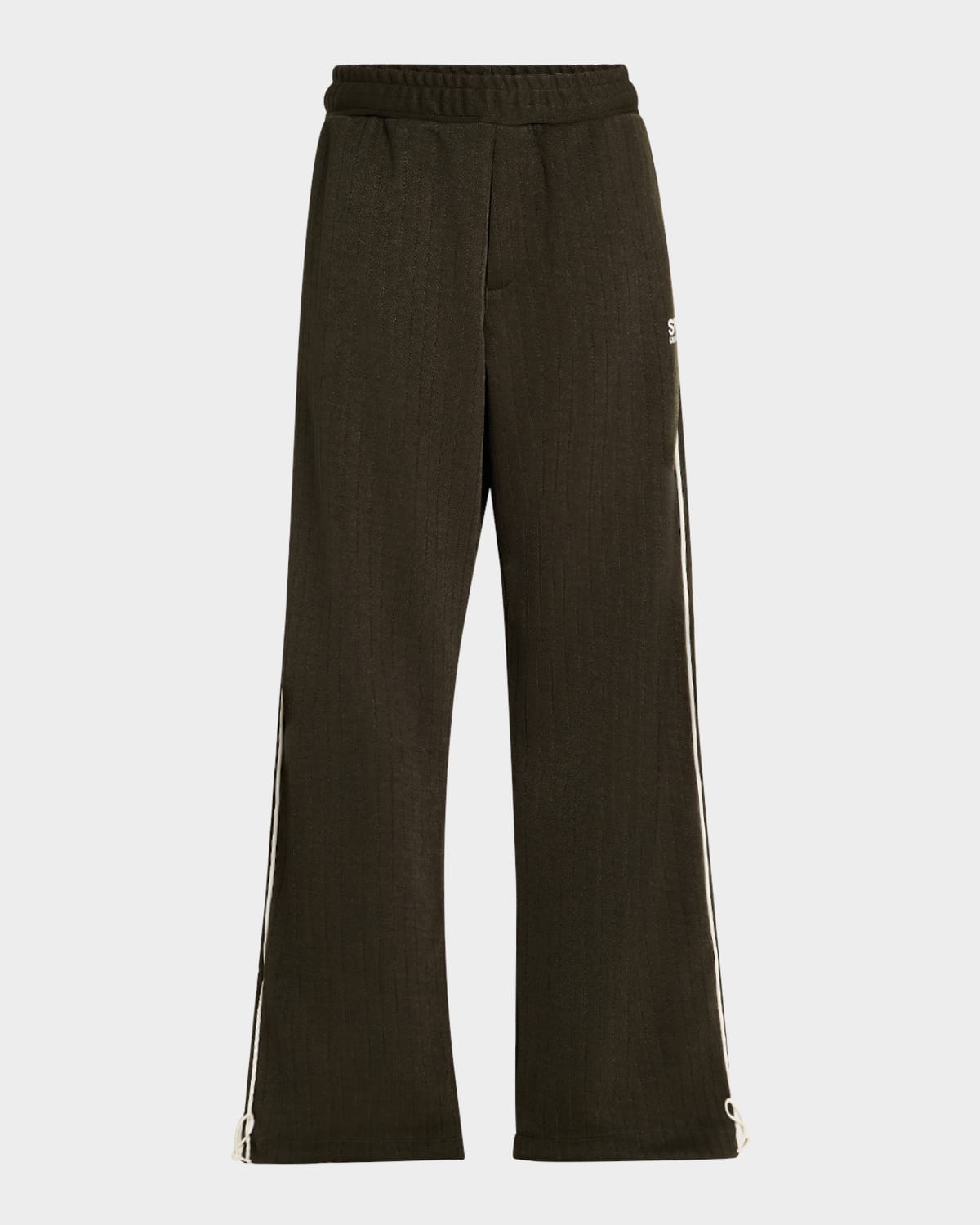 Golden Goose Men's Star Ms Tech Jogging Pants In Military Green/ Papy
