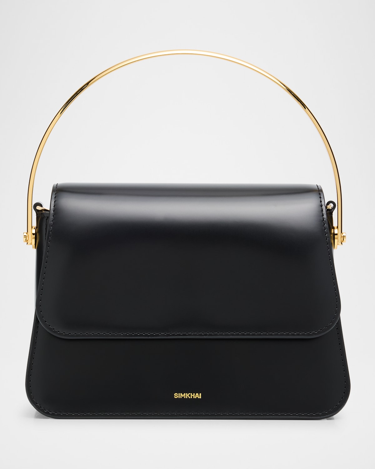 Aria Mini Metal Leather Top-Handle Bag