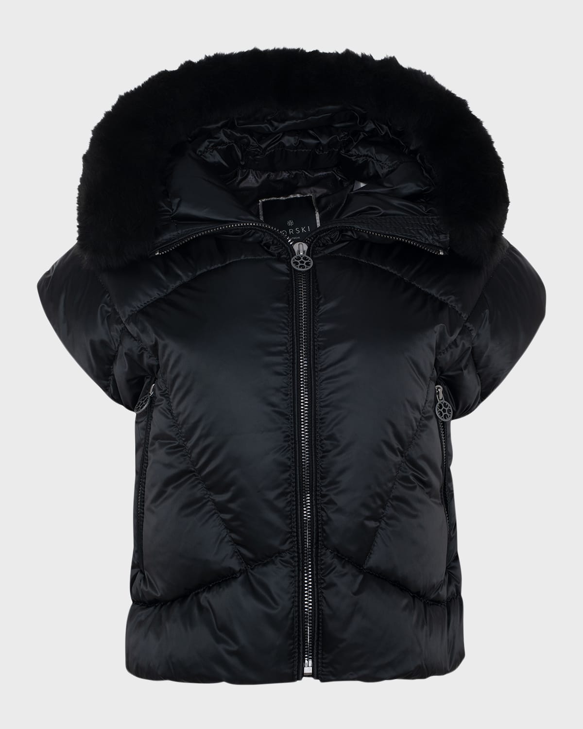 Apres-Ski Vest With Detachable Toscana Lamb Shearling Hood Trim