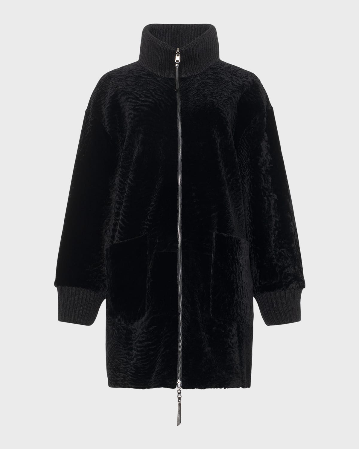 Gorski Reversible Lamb Shearling Jacket In Black