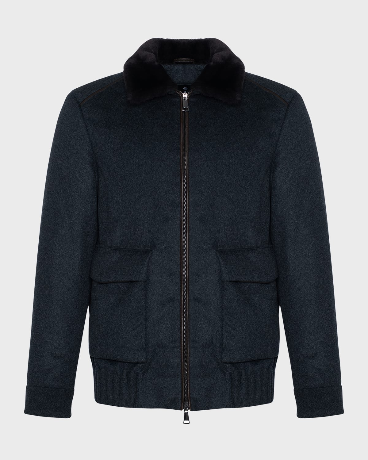 Men's Select Fabric Jacket with Merino Shearling Lamb Collar