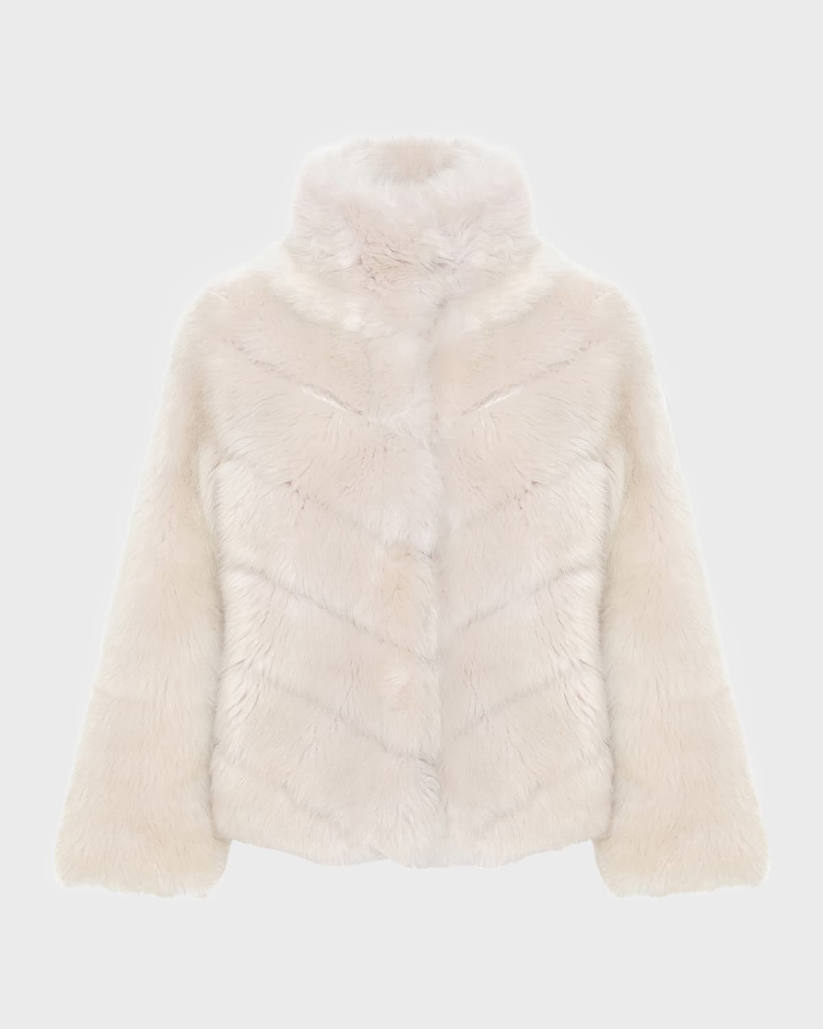 Reversible Merinillo Lamb Shearling Chevron Jacket With Horizontal Bottom