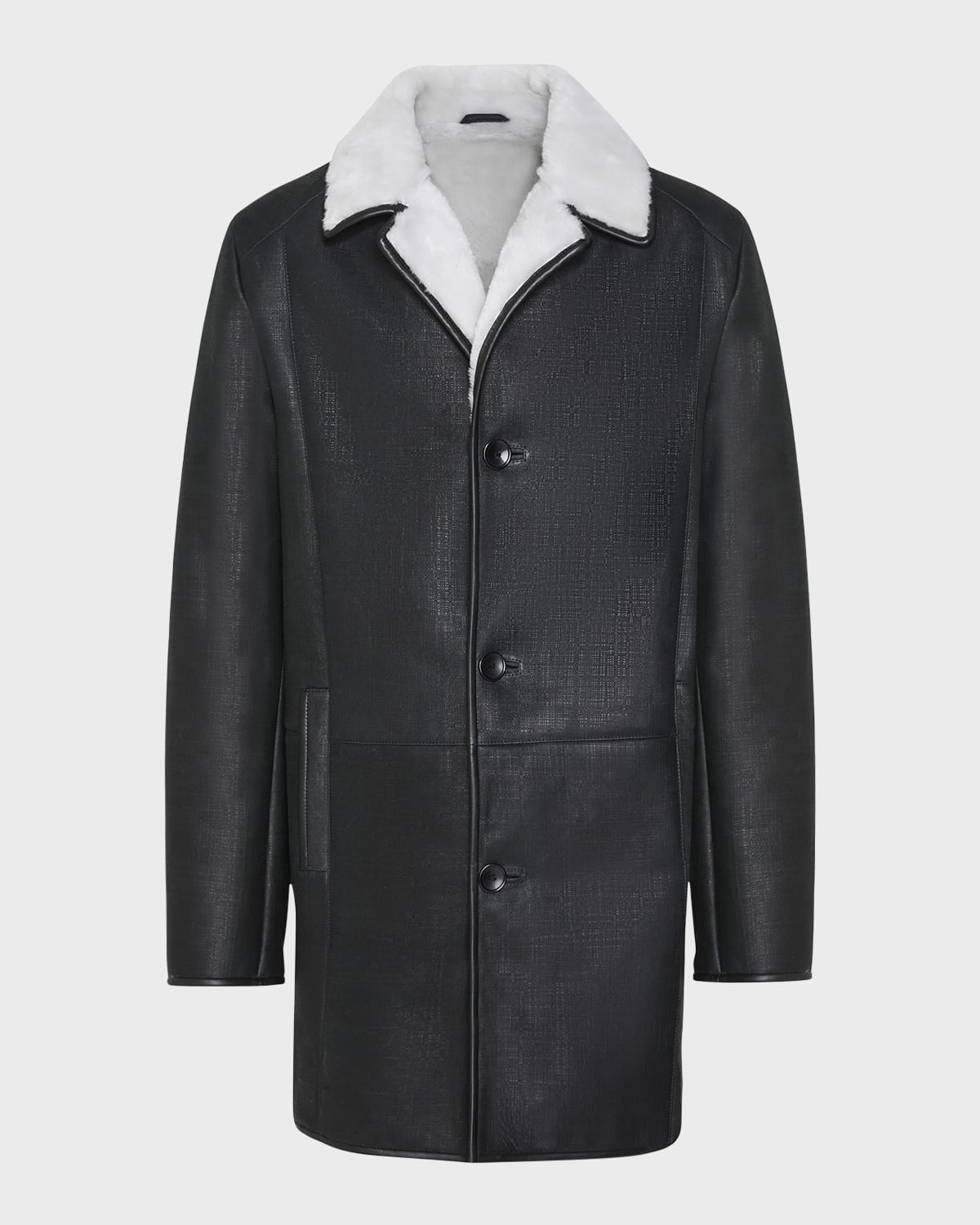 Men's Merino Shearling Lamb Stroller Coat