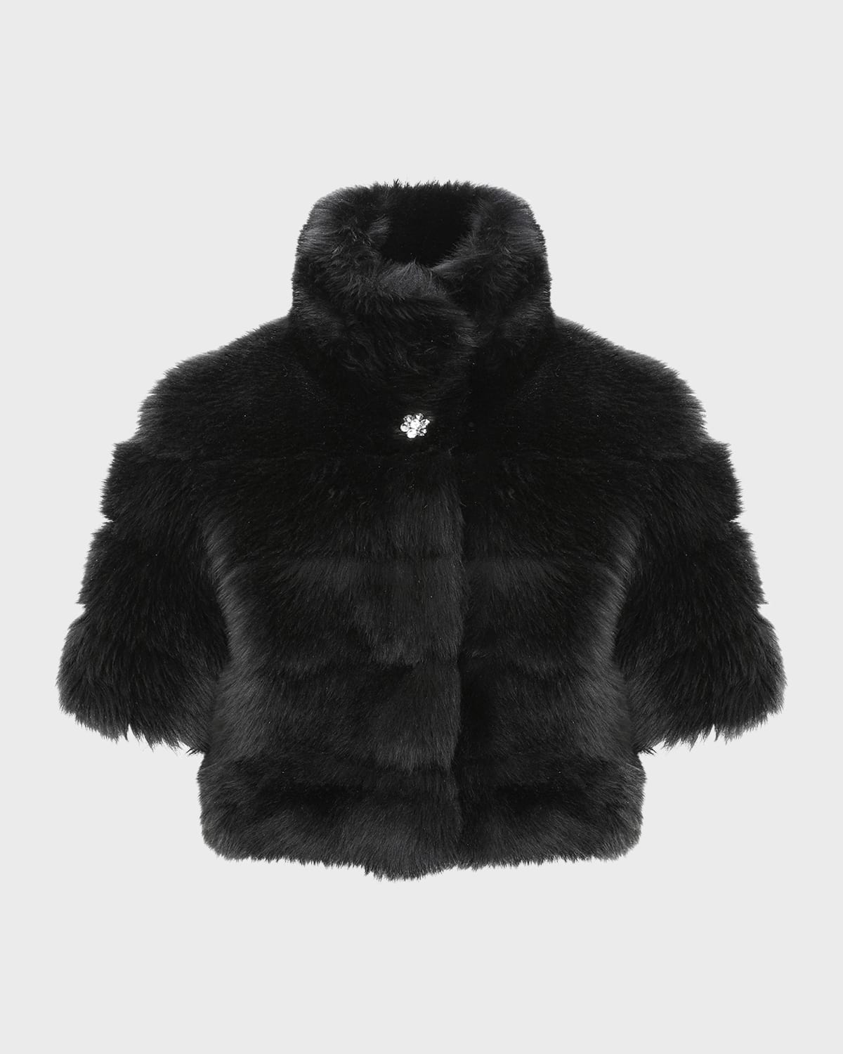 Reversible Merinillo Lamb Shearling Bolero Jacket With Cropped Sleeves
