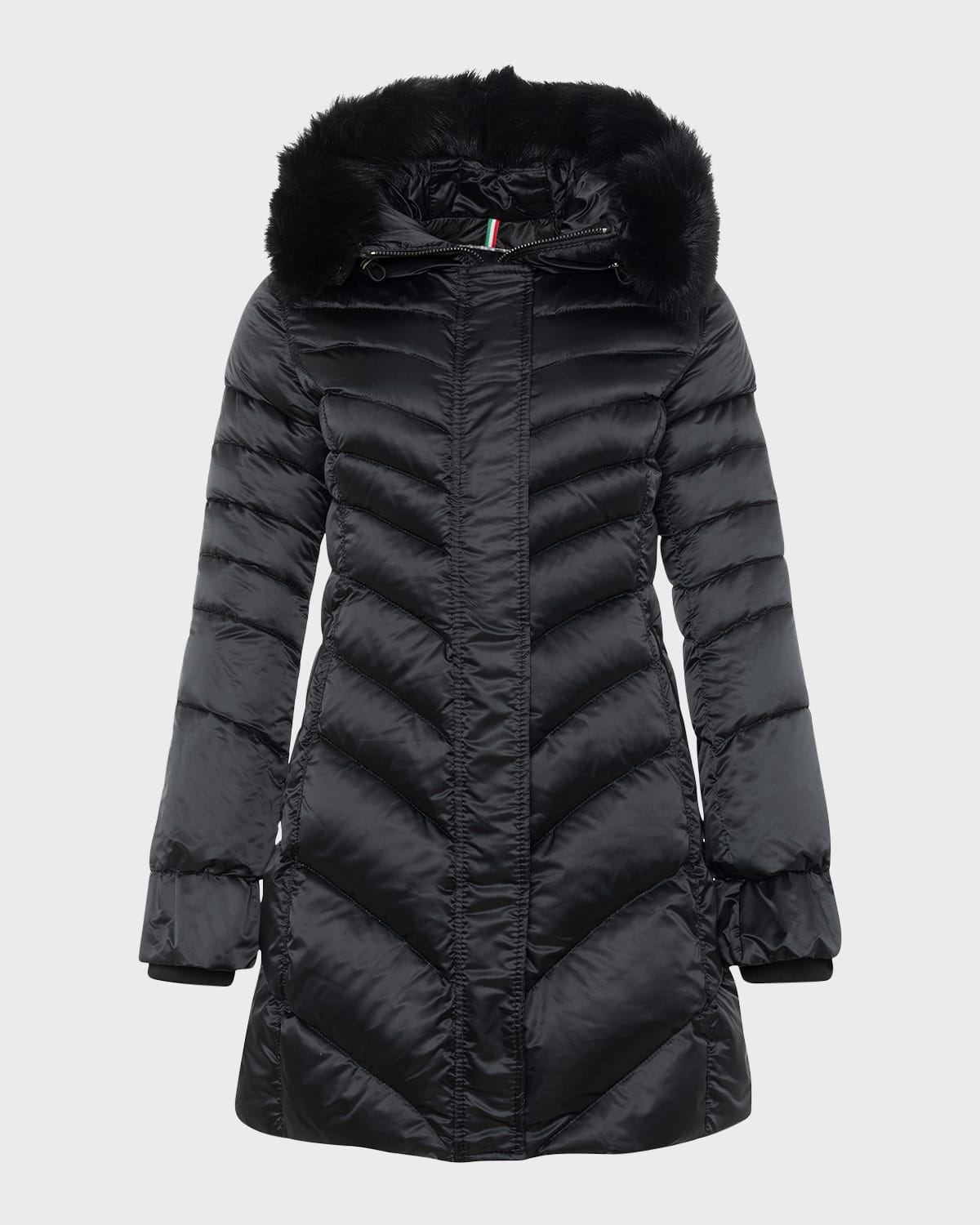 Gorski Apres-ski Jacket With Detachable Toscana Lamb Hood Trim In Black