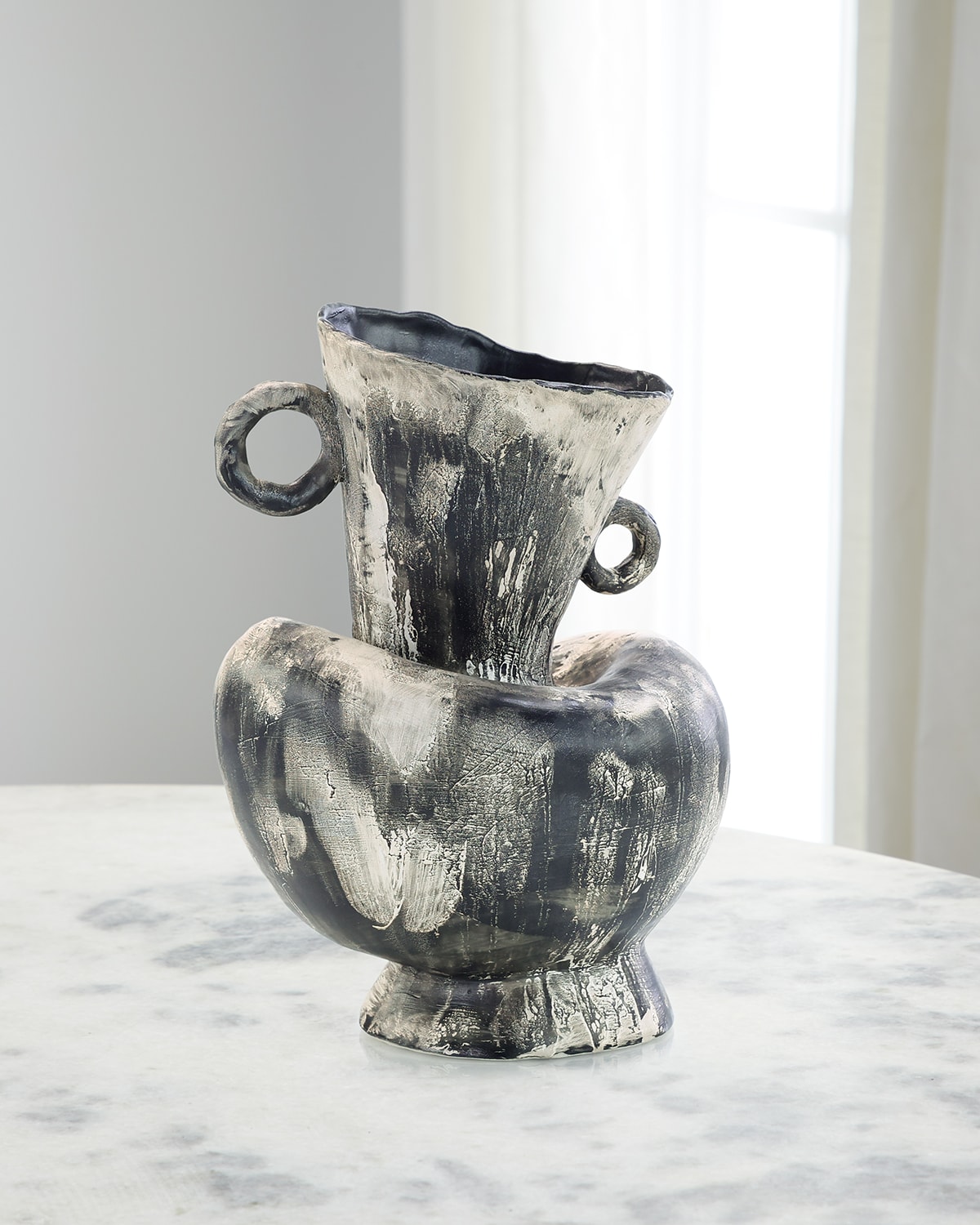 John-richard Collection Fuso Vase Iii In Gray