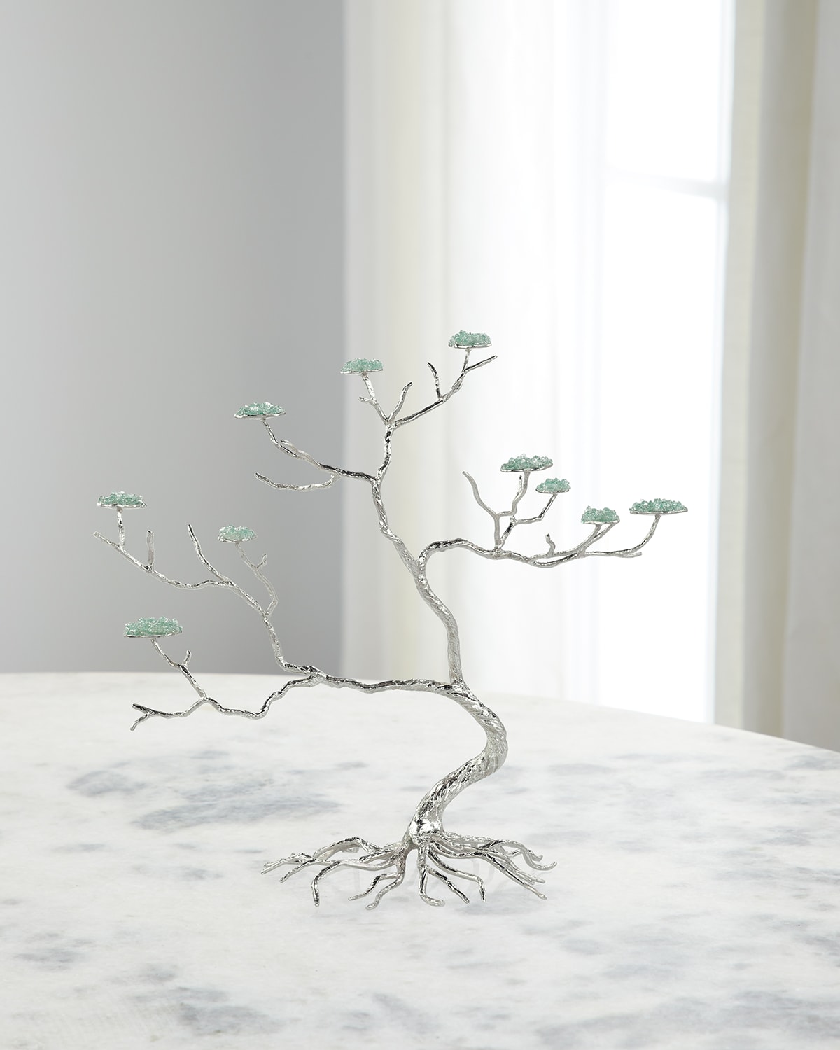 John-richard Collection Crystal Canopy Sculpture In Silver