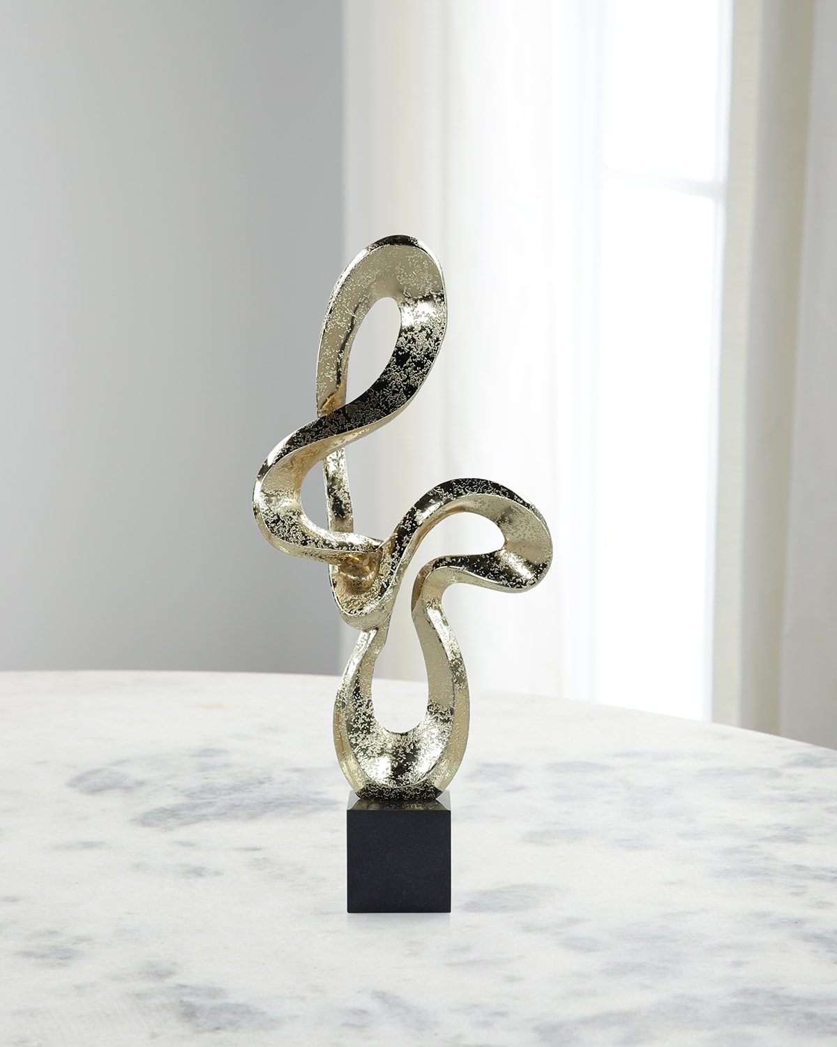 John-richard Collection Recurvo Sculpture, Gold In Gold