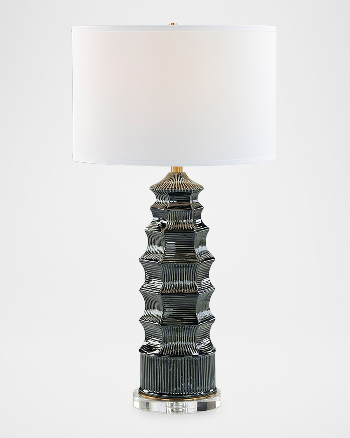 John-richard Collection Preto 33" Table Lamp In Gray