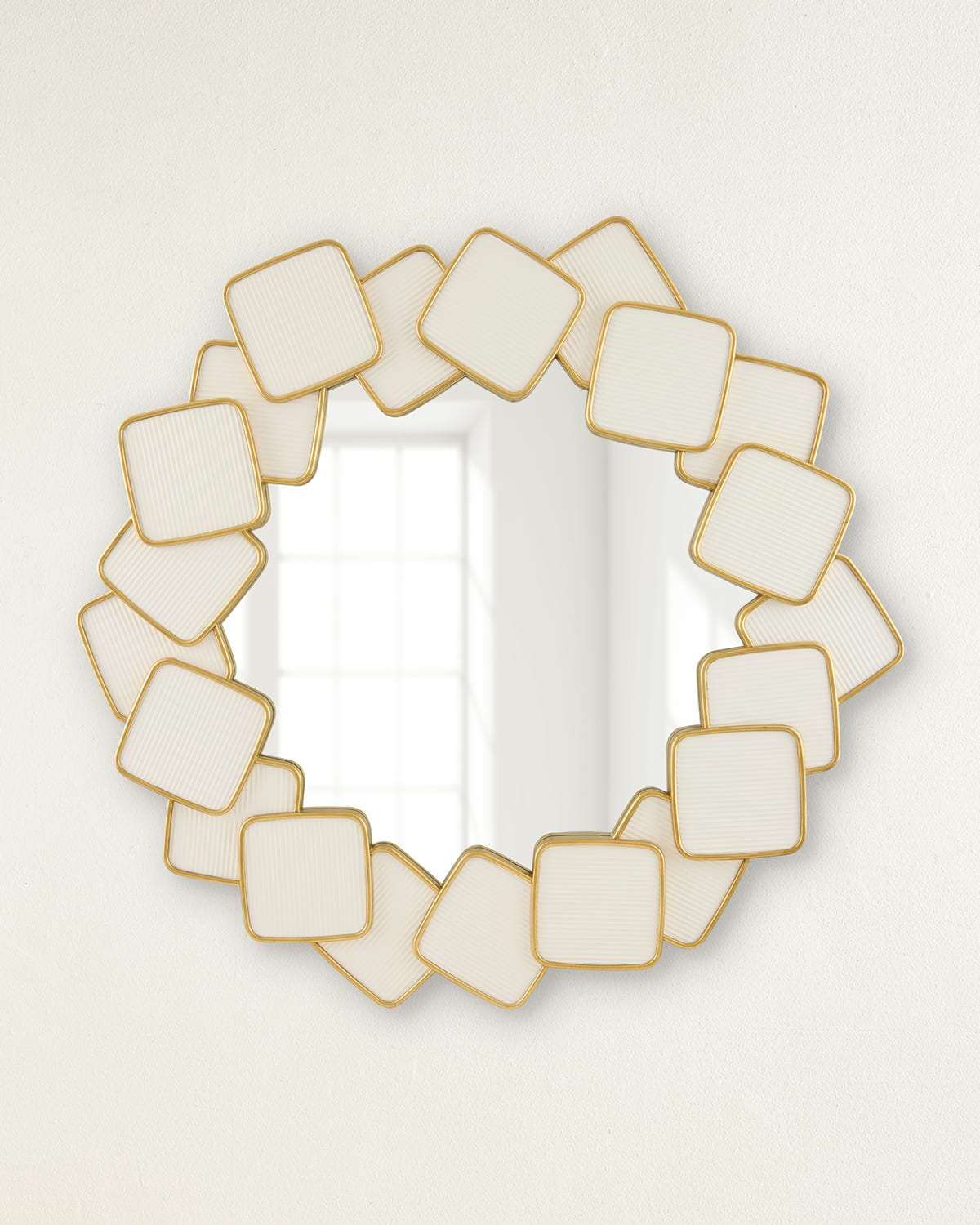 John-richard Collection Overlap Mirror In Gold