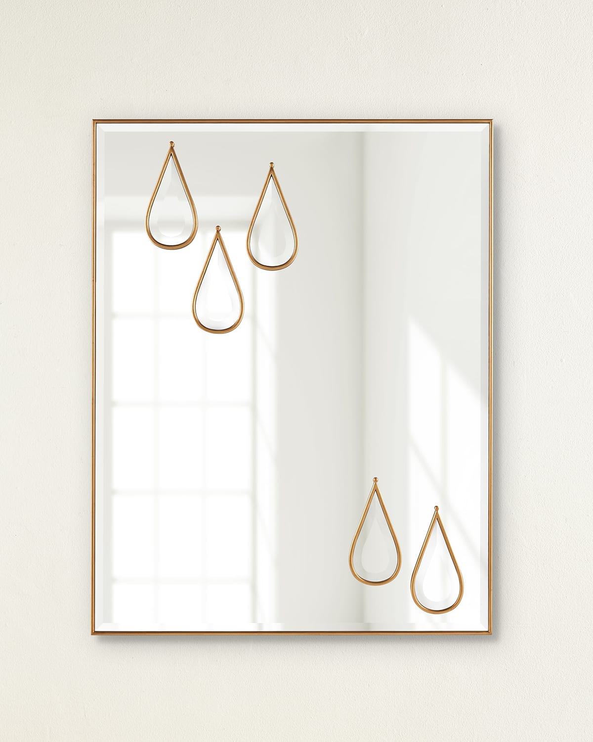 John-richard Collection Downpour Mirror In Gold