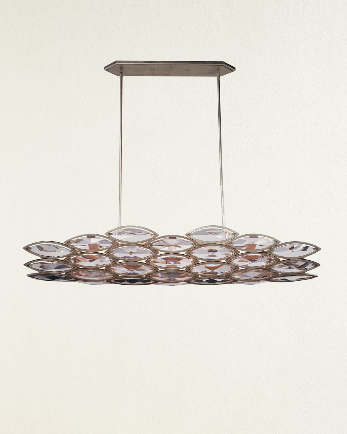 John-richard Collection Petaline 60" 6-light Horizontal Chandelier In Champagne