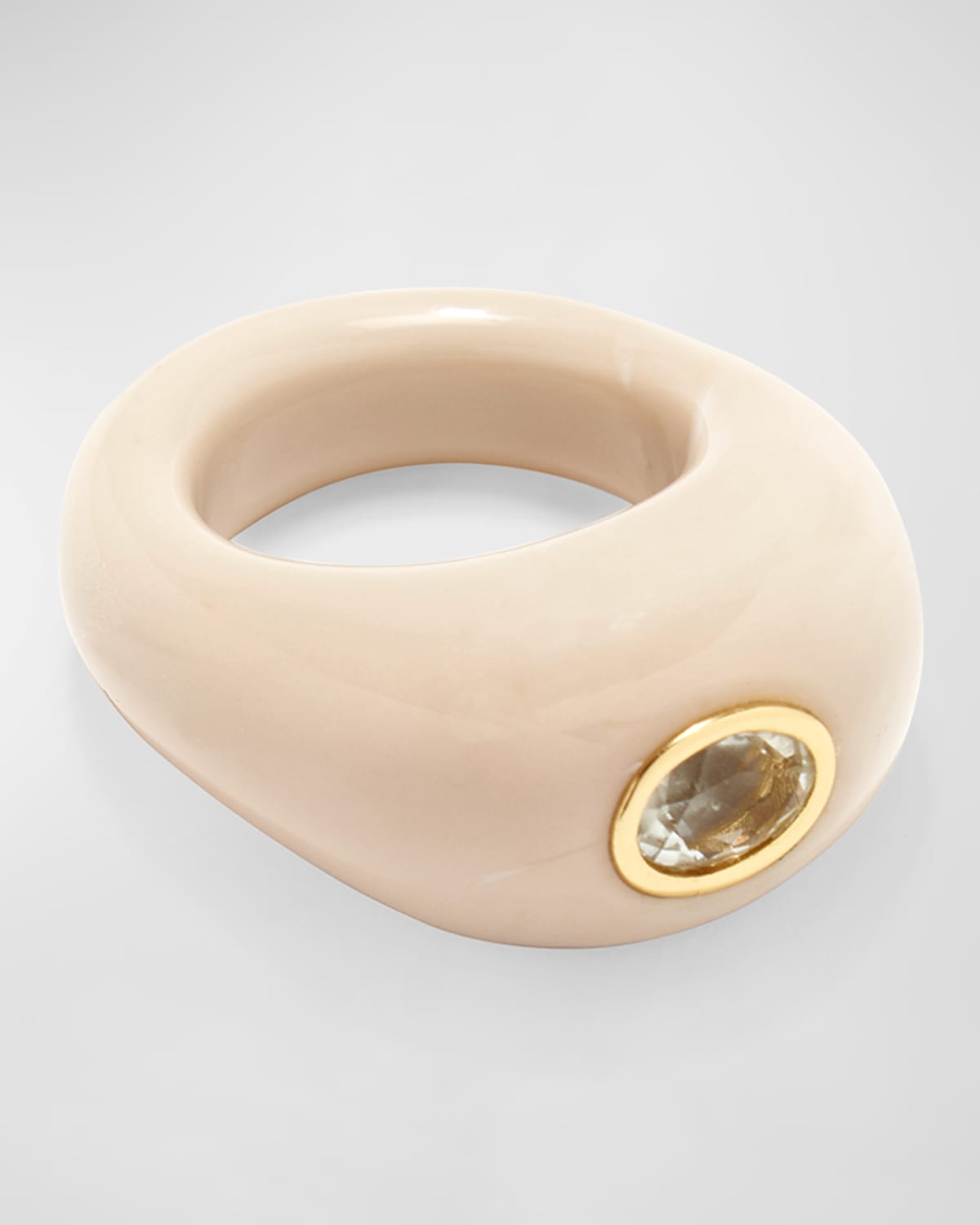 MONUMENT RING IN ALABASTER, SIZE 7