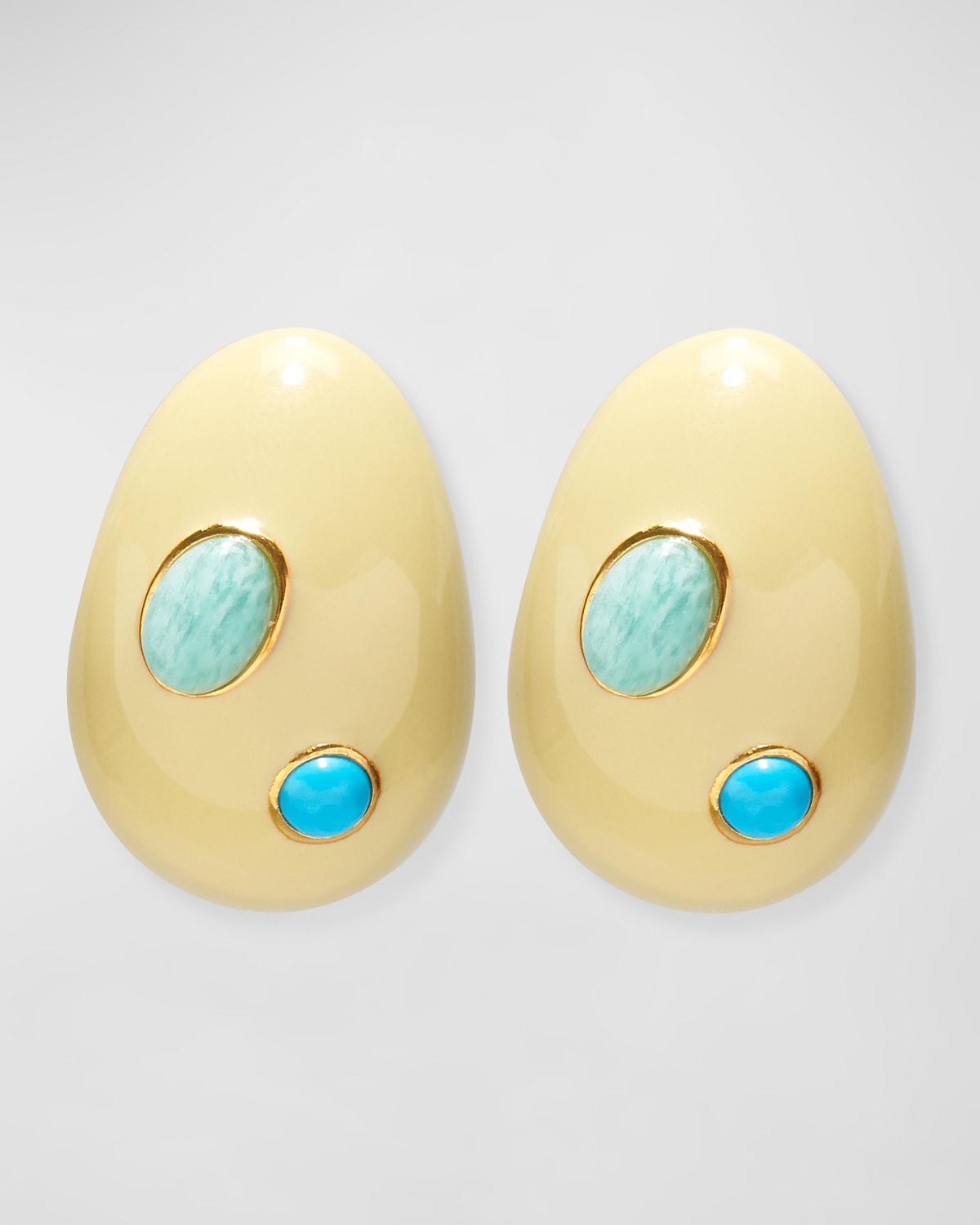 MINI ARP EARRINGS IN STUDDED CREAM