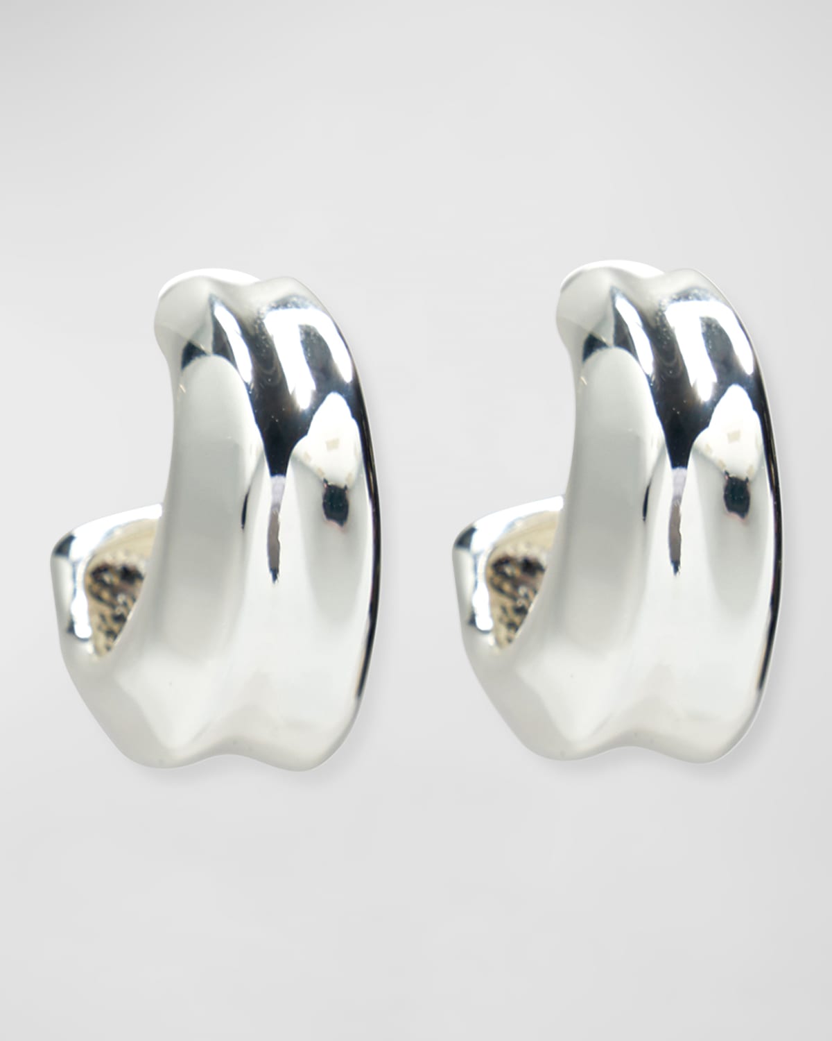 ONDA HOOPS IN SILVER