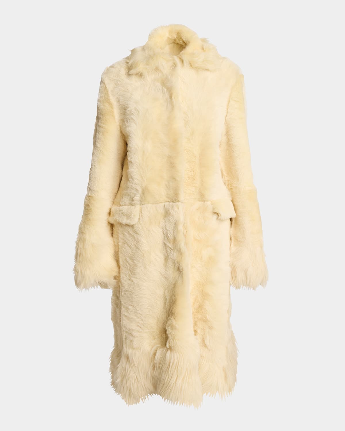 Proenza Schouler Fiona Genuine Shearling Coat In Resin