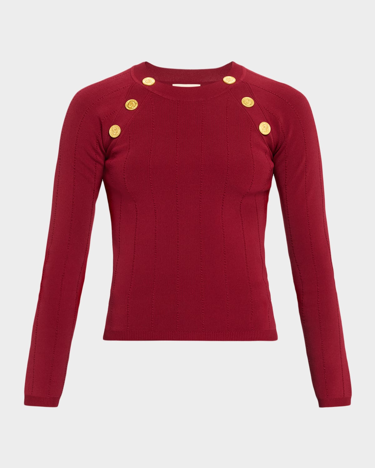 L Agence Gretchen Crewneck Pullover In Red