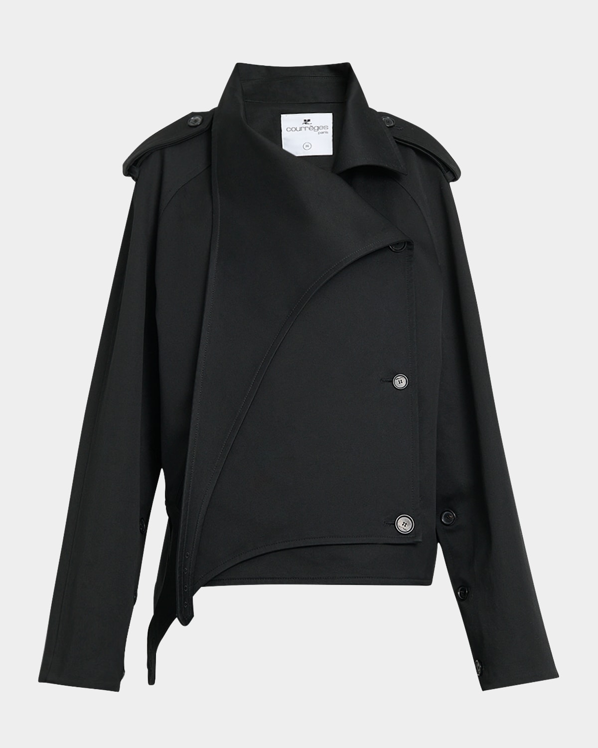 Oblique Short Trench Coat