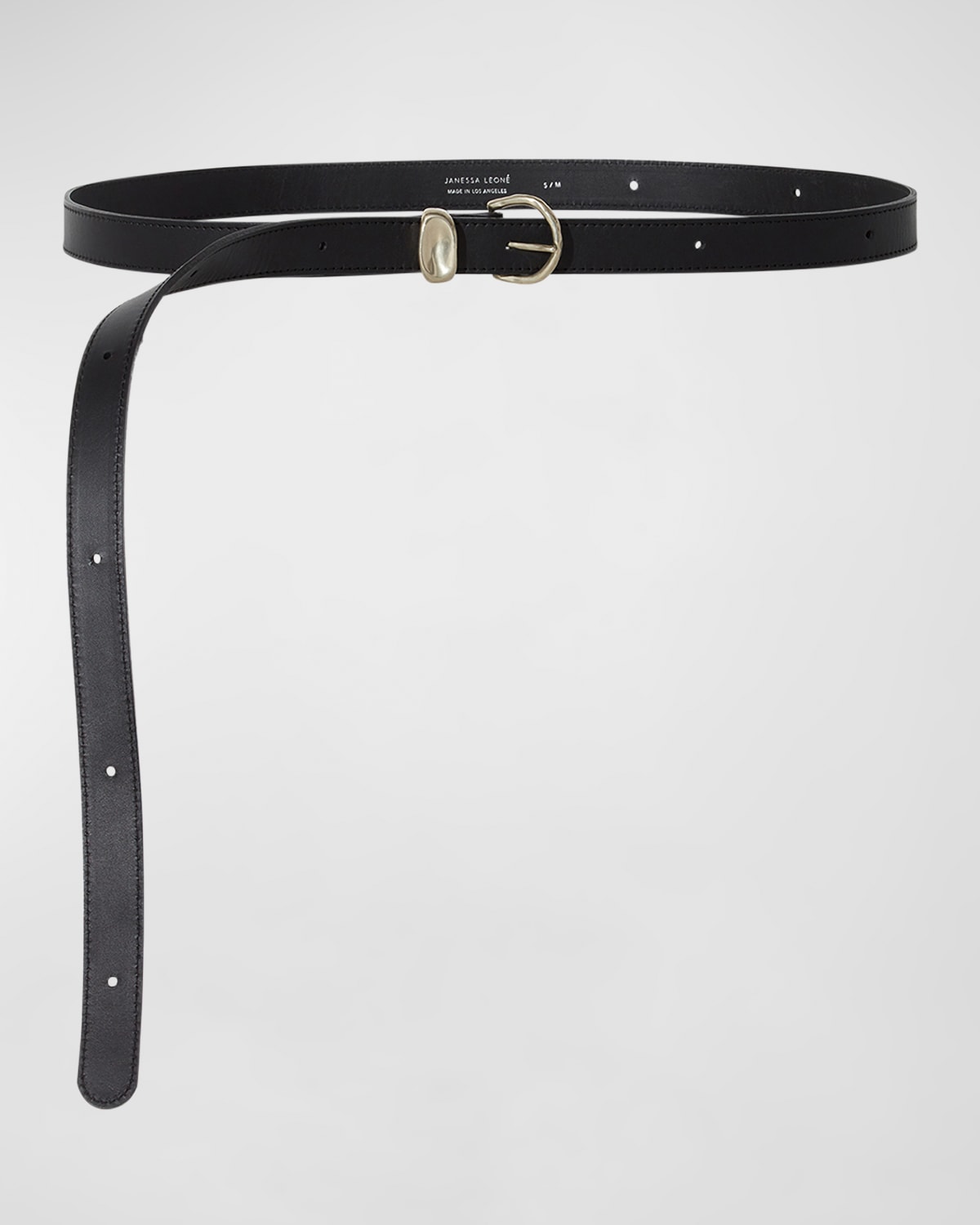 Myra Leather Skinny Belt