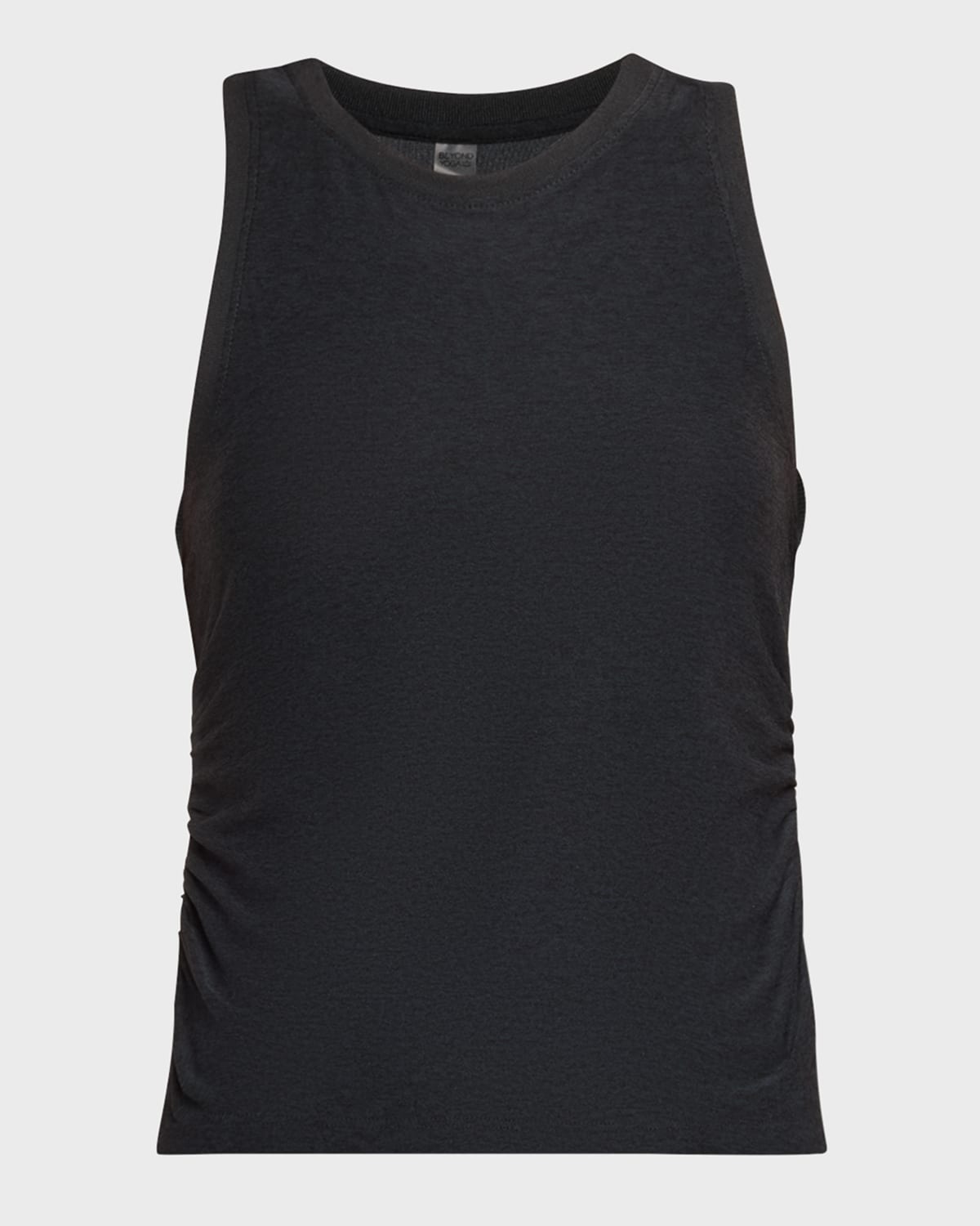 Beyond Yoga Featherweight Your Fit Shirred Tank Top In Black
