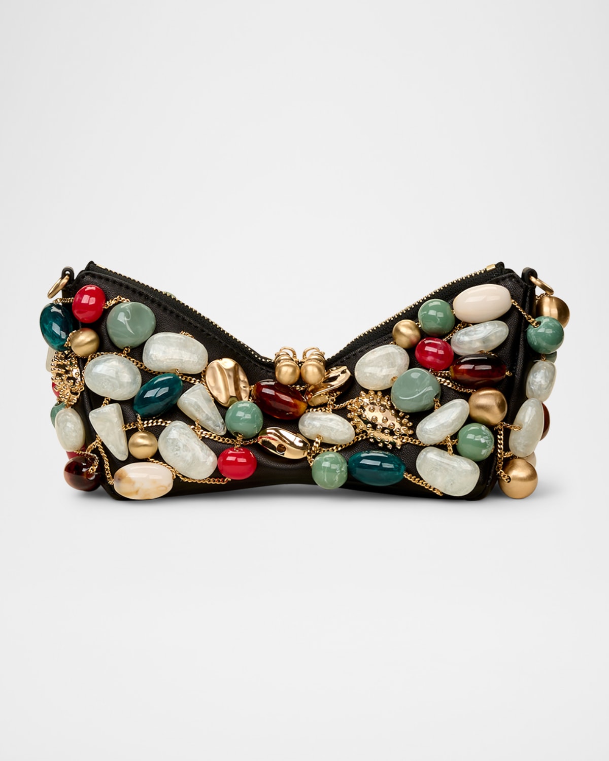 Cult Gaia Mercier Multicolor Stone Leather Shoulder Bag In Multi