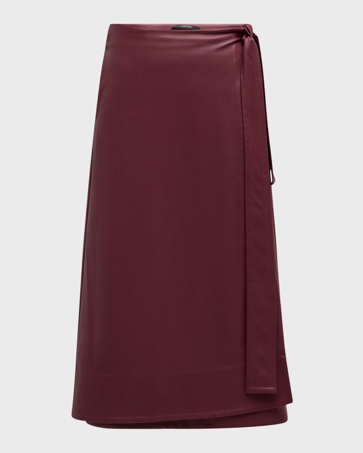 Beatrice Vegan Leather Wrap Skirt