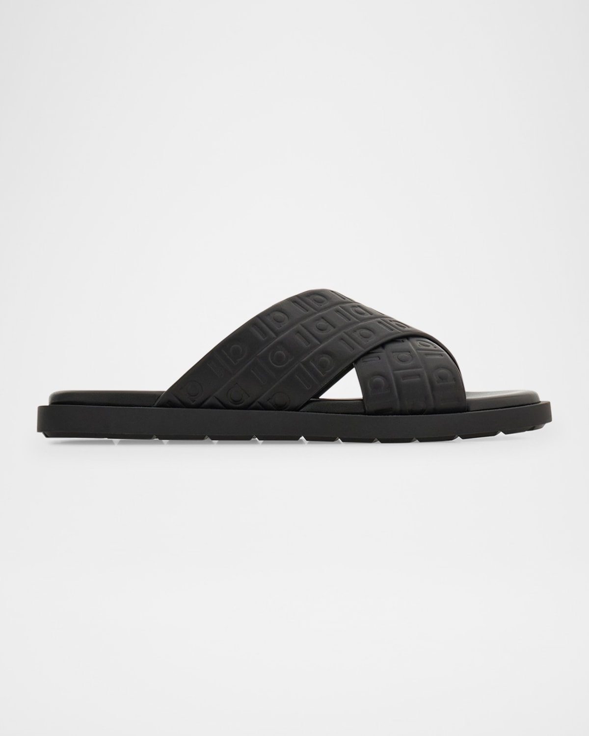 FERRAGAMO MEN'S BRISE HUG SLIDE SANDALS 