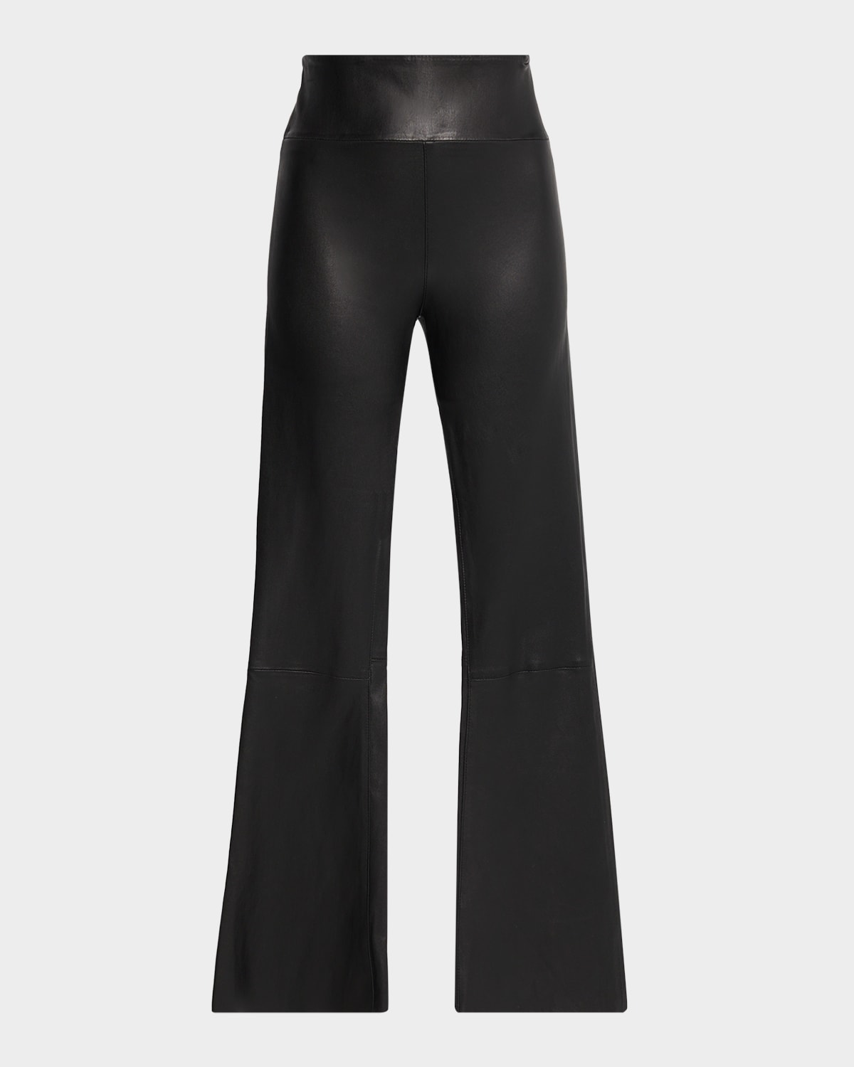Ankle Flare Leather Leggings