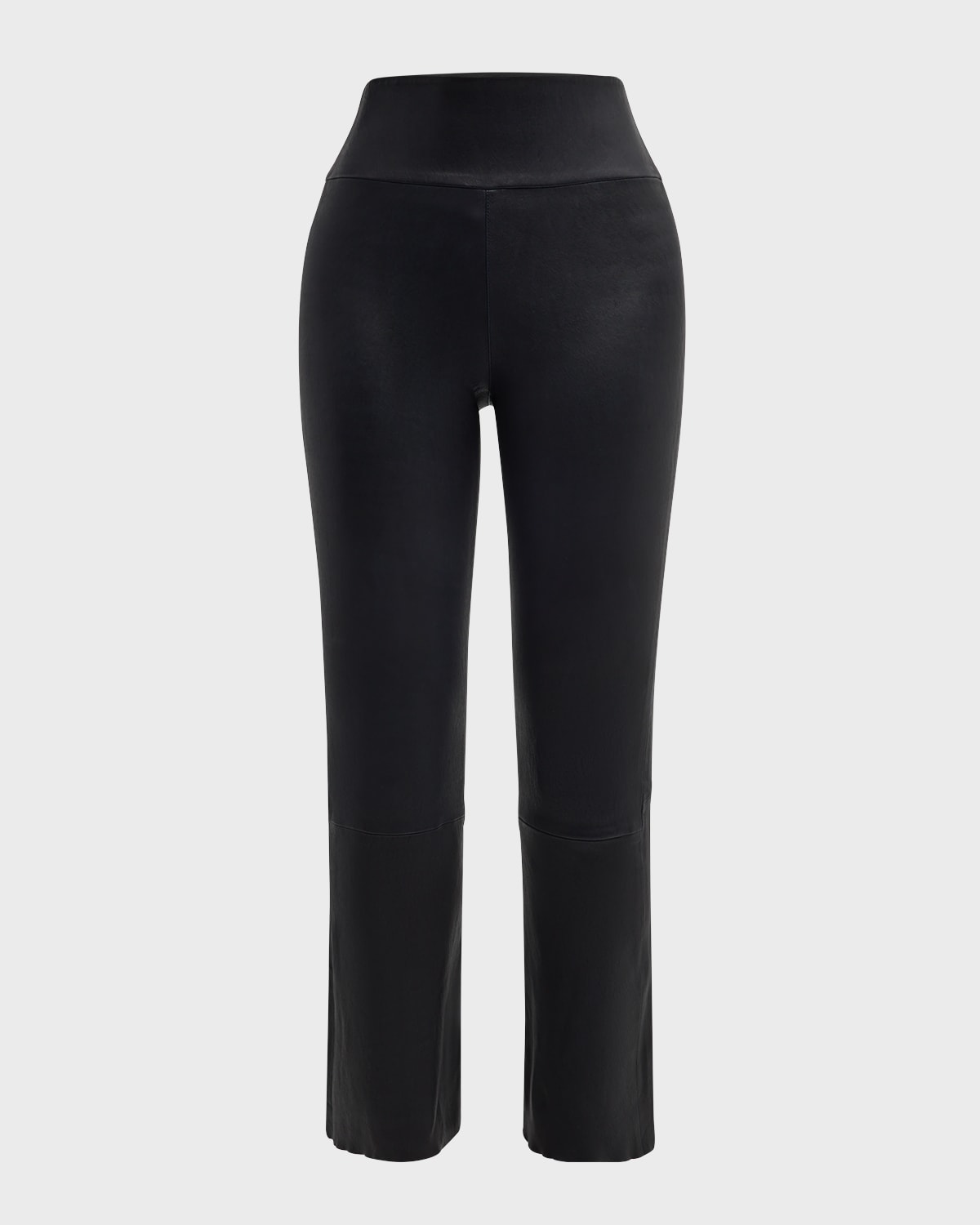 Ankle Flare Leather Leggings