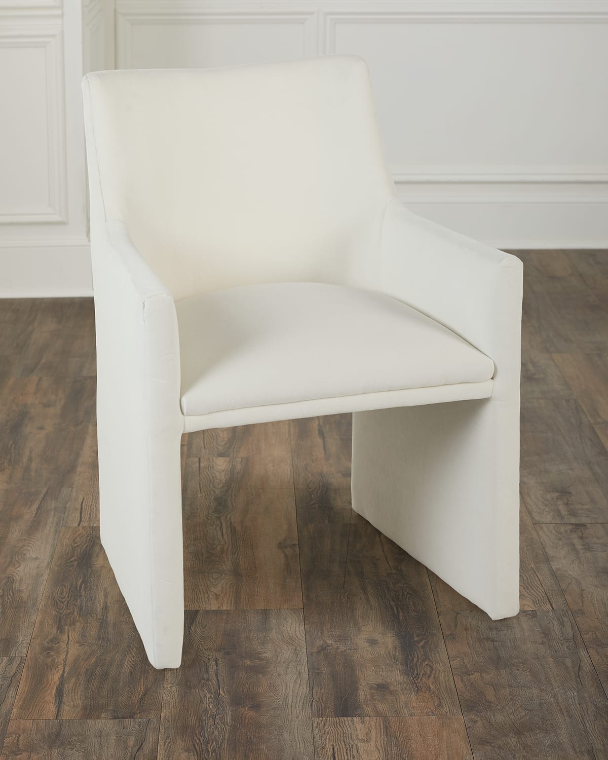 Massoud Everly Dining Arm Chair In Ivory