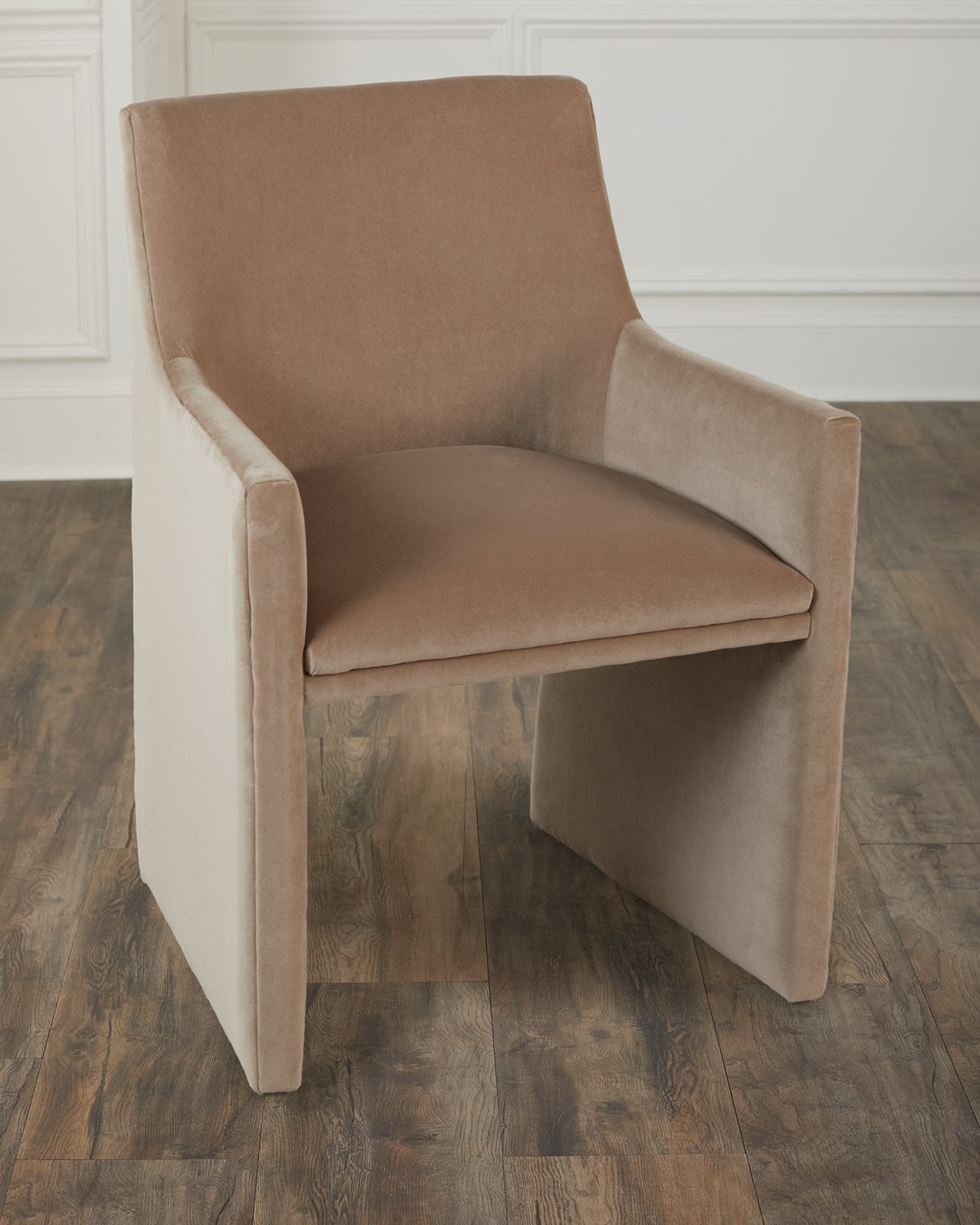 Massoud Everly Dining Arm Chair In Truffle