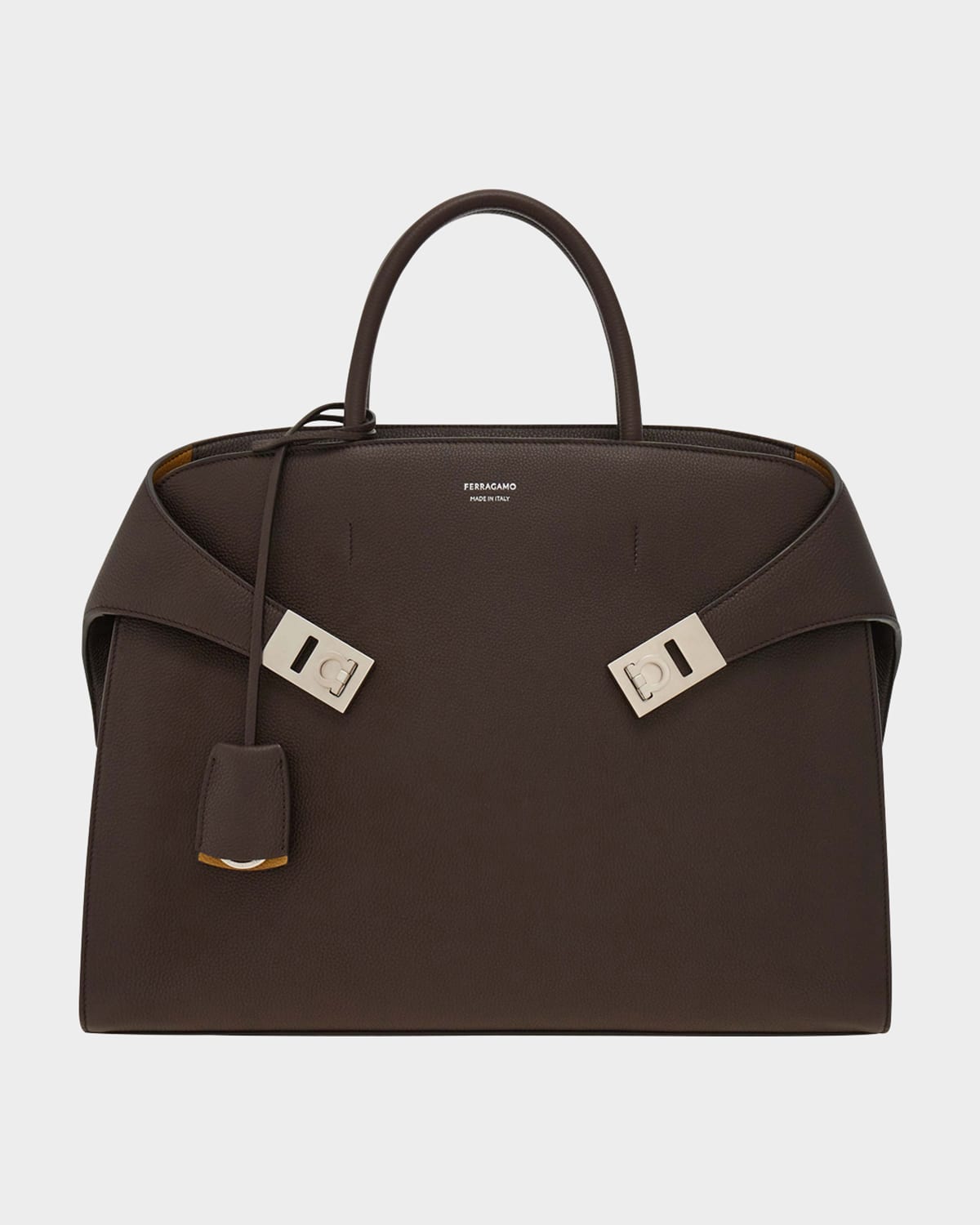 FERRAGAMO MEN'S HUG LEATHER BRIEFCASE 
