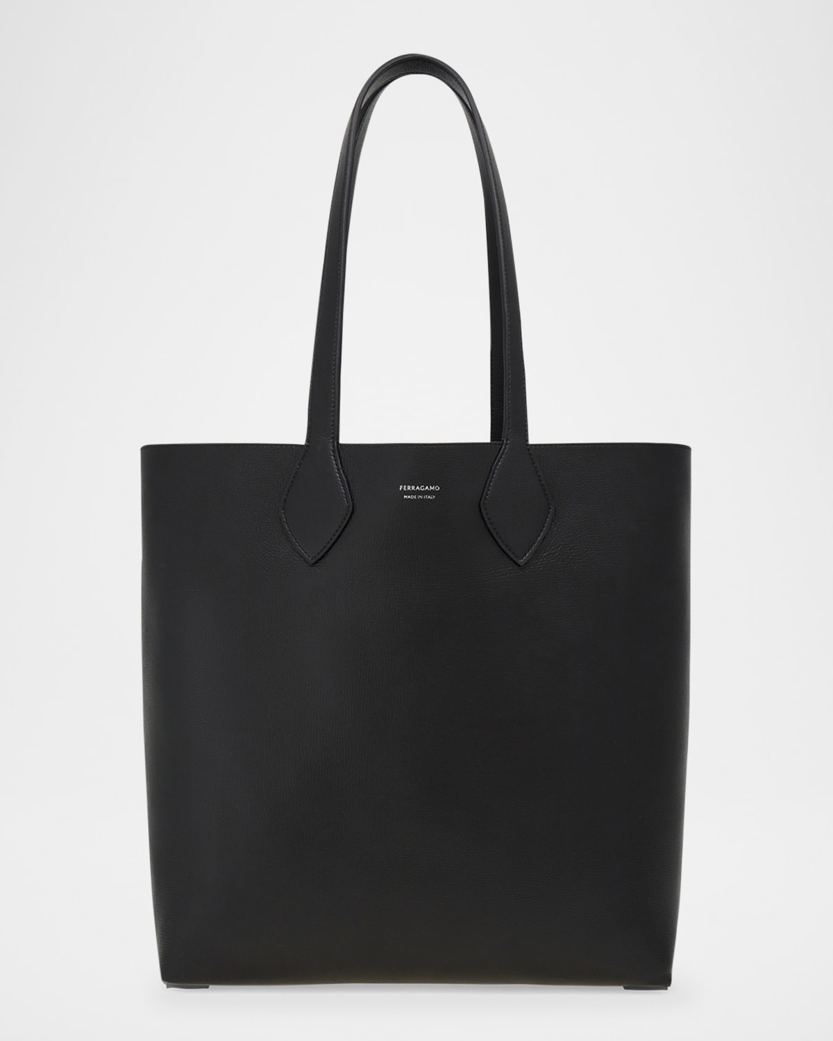 Shop Ferragamo Men's Items Reversible Calfskin Tote Bag In Nero/nero-