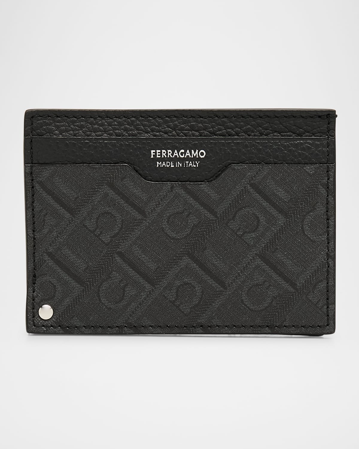 Men's Monogram Card Holder with Pullout ID Window