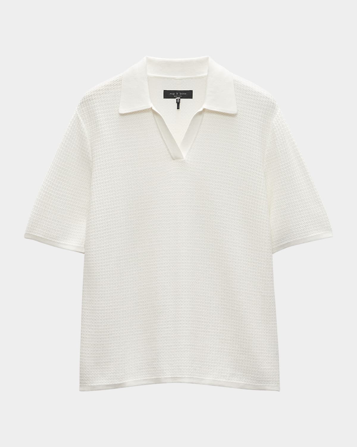 Rag & Bone Men's Hayes Short-sleeve Polo In White