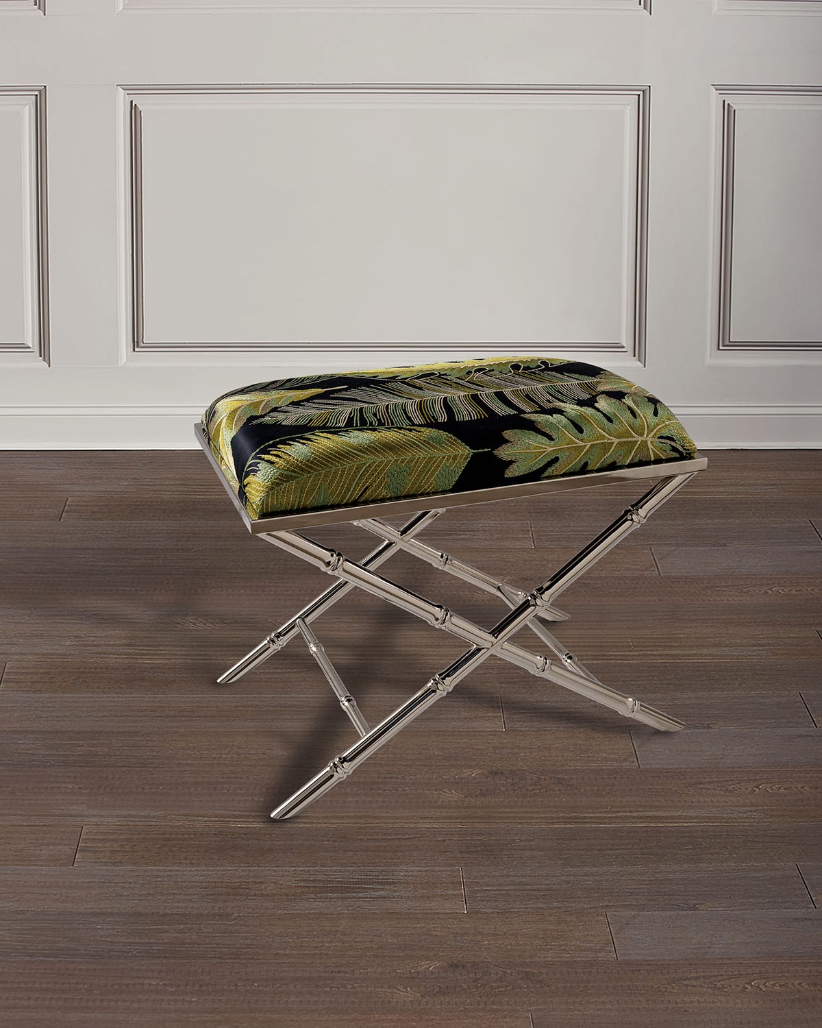 Port 68 Lauderdale Forest Bench In Polished Nickel 