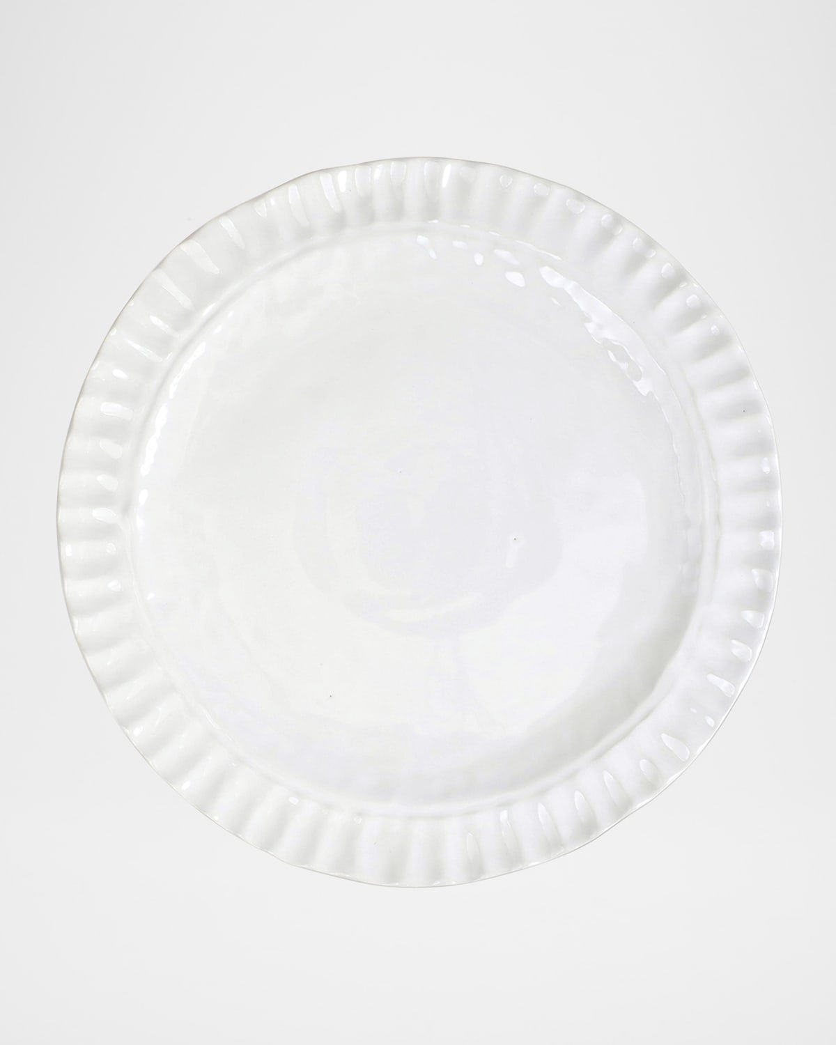Vietri Pietra Serena Stoneware Dinner Plate In White
